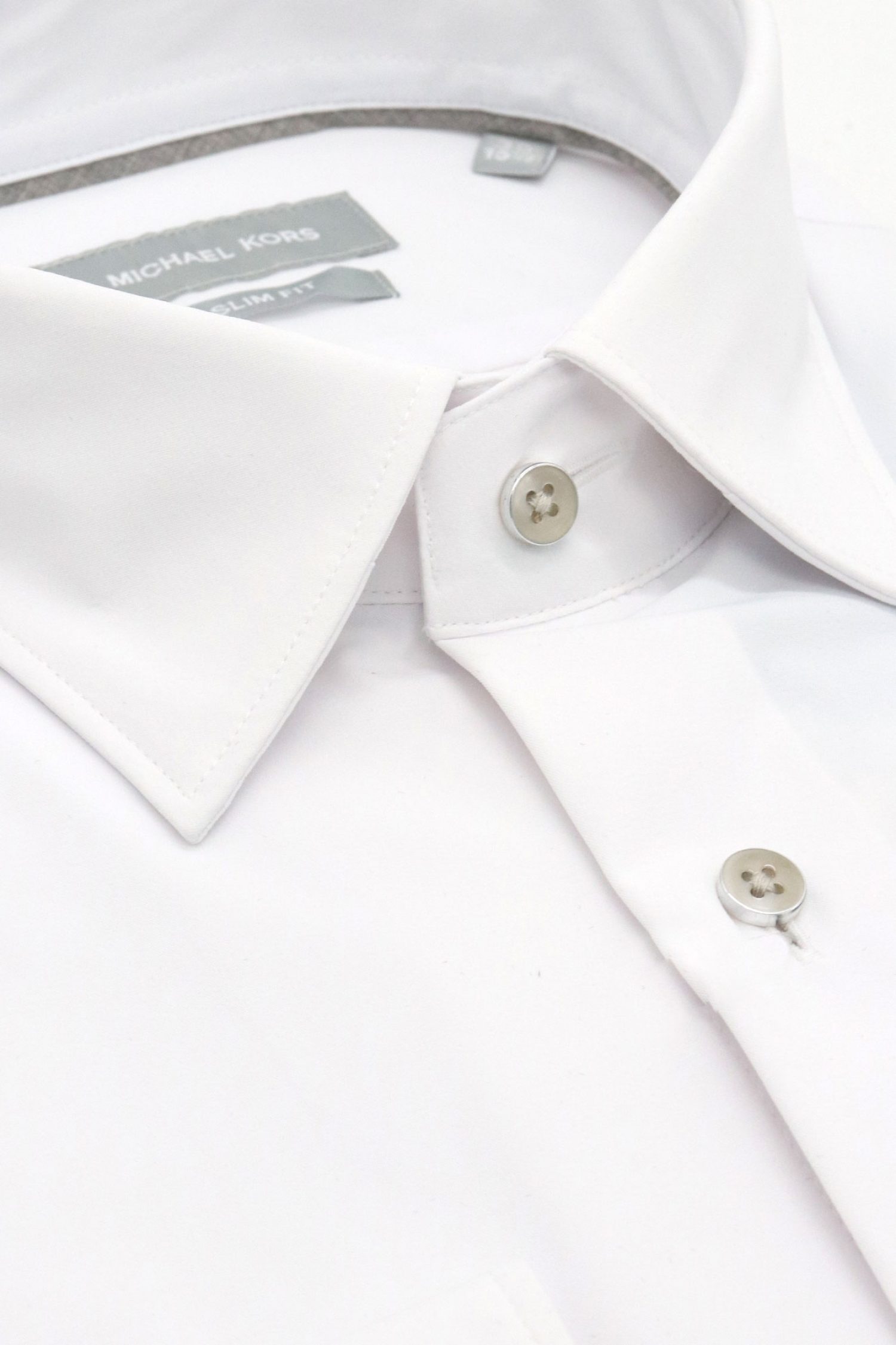 MICHAEL KORS ΠΟΥΚΑΜΙΣΟ SLIM FIT PERFORMANCE STRETCH ΛΕΥΚΟ φωτογραφία