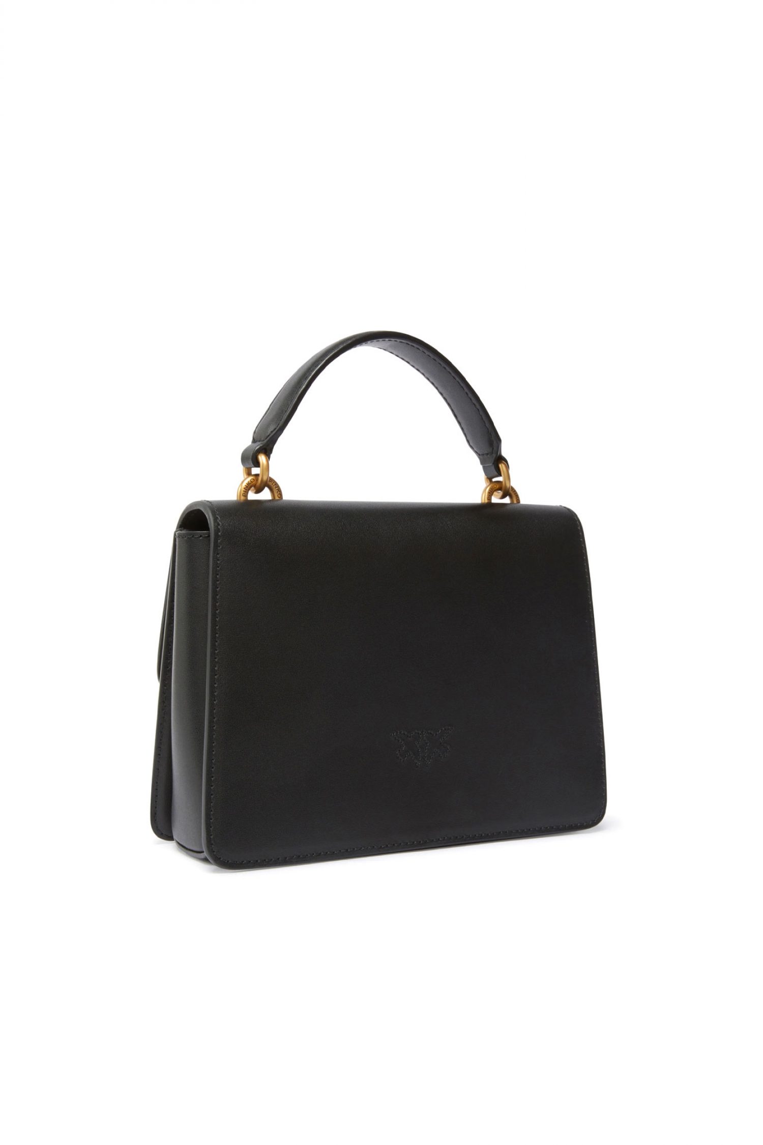 PINKO ΤΣΑΝΤΑΚΙ LOVE ONE TOP HANDLE MINI LIGHT VITELLO SETA ΜΑΥΡΟ