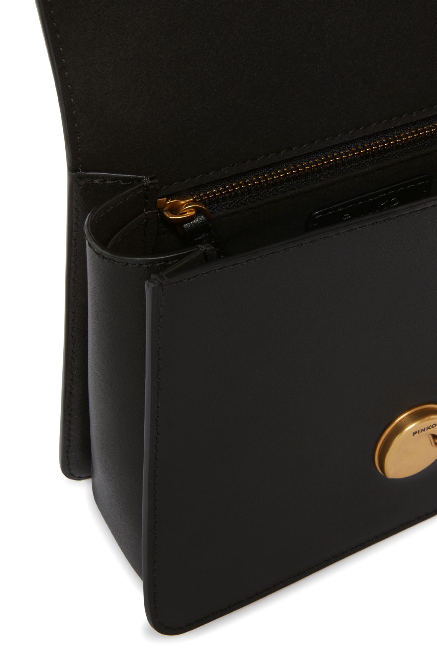 PINKO ΤΣΑΝΤΑΚΙ LOVE ONE TOP HANDLE MINI LIGHT VITELLO SETA ΜΑΥΡΟ