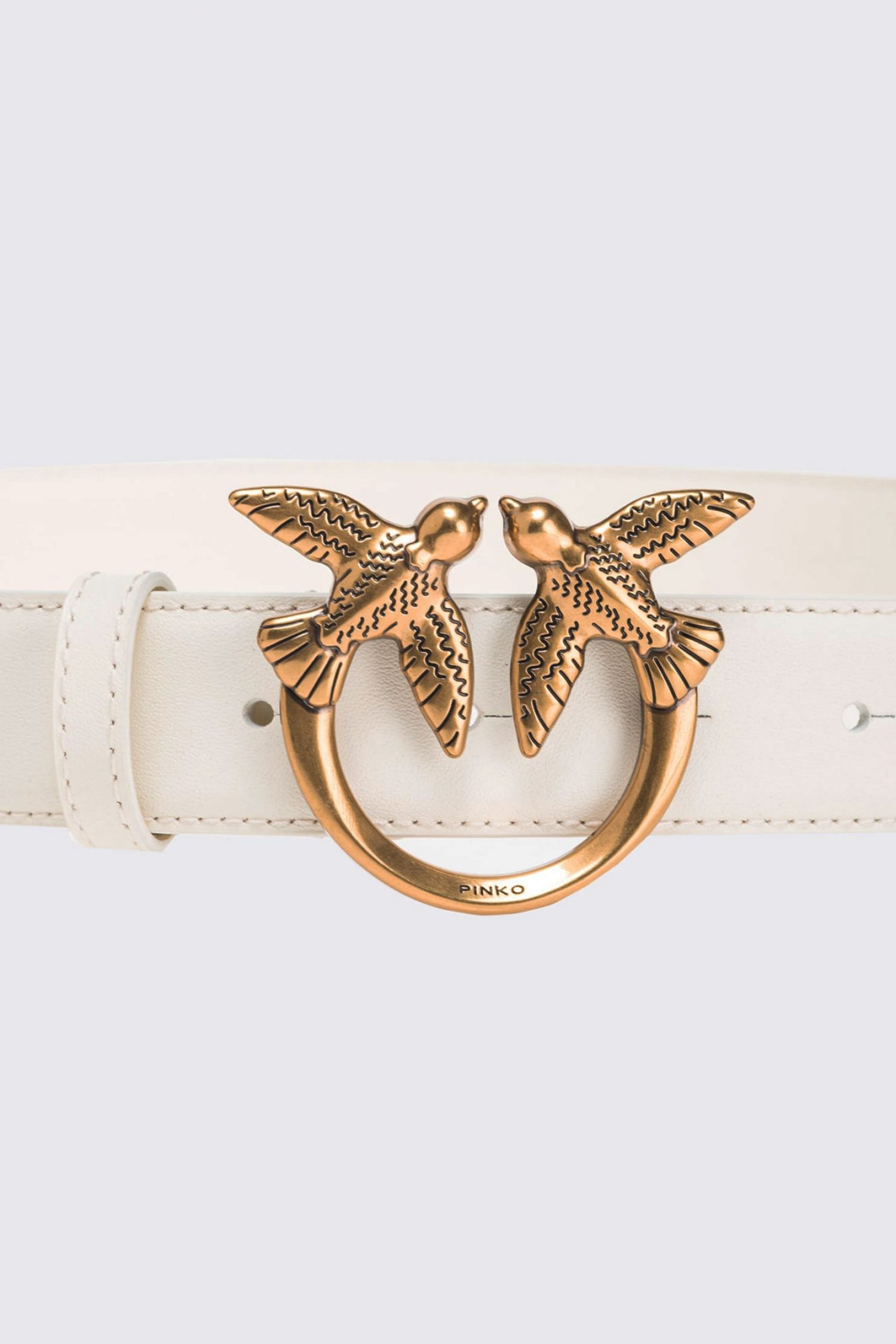 PINKO ΖΩΝΗ LOVE BERRY H3 ΕΓΚΡΑΦΑ BIRDS ΛΕΥΚΟ φωτογραφία