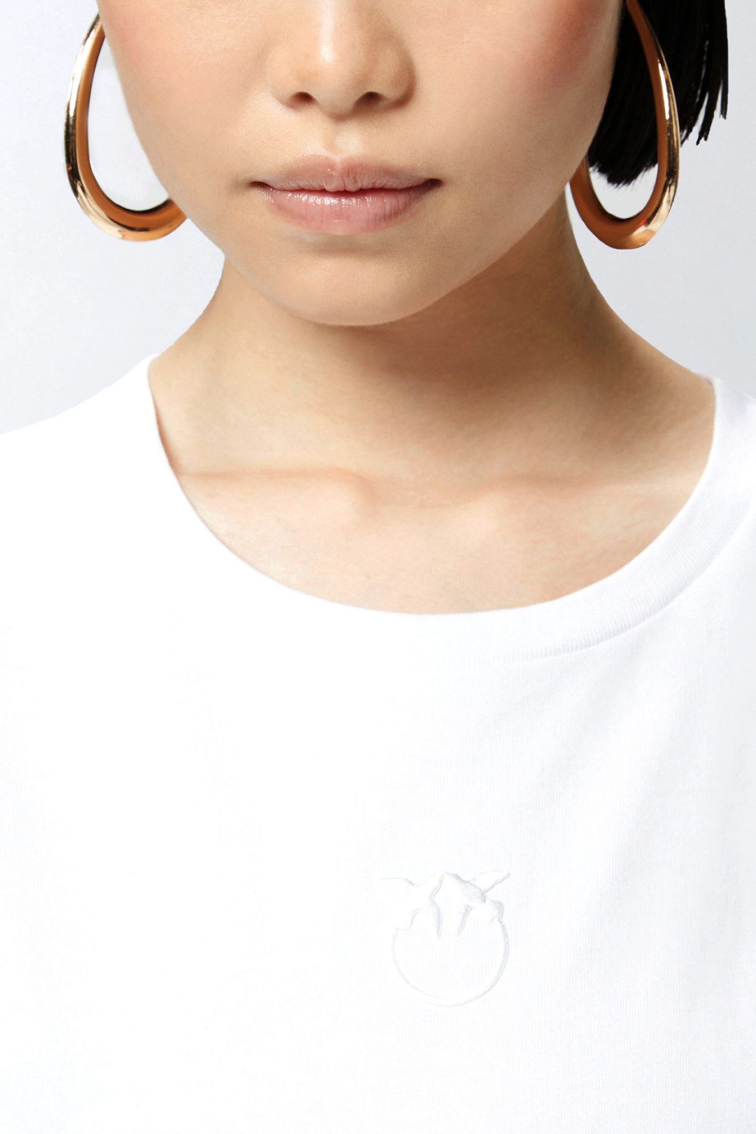 PINKO T-SHIRT BUSSOLOTTO T-SHIRT LOGO ΛΕΥΚΟ φωτογραφία