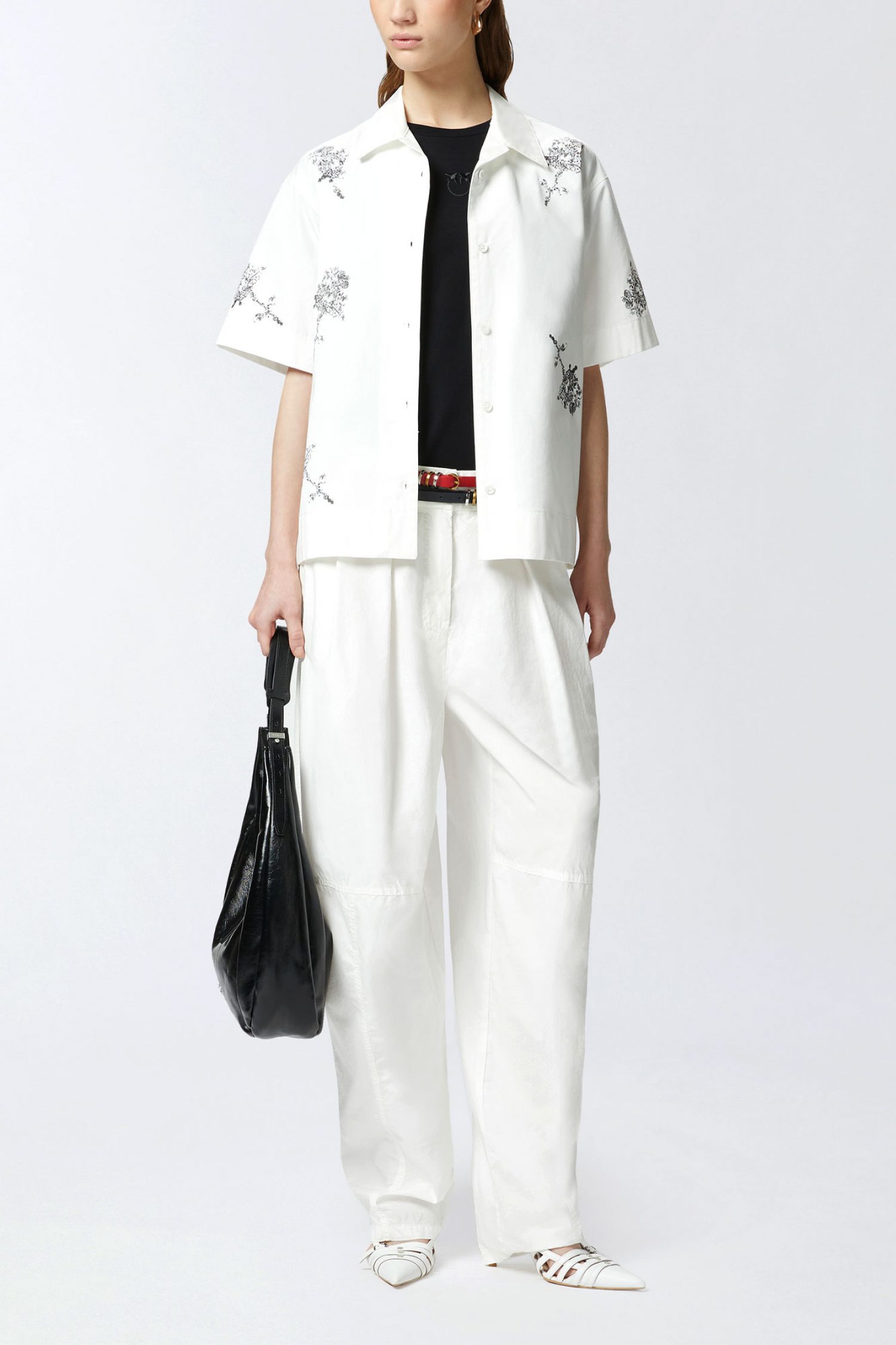 PINKO T-SHIRT BUSSOLOTTO T-SHIRT LOGO ΜΑΥΡΟ