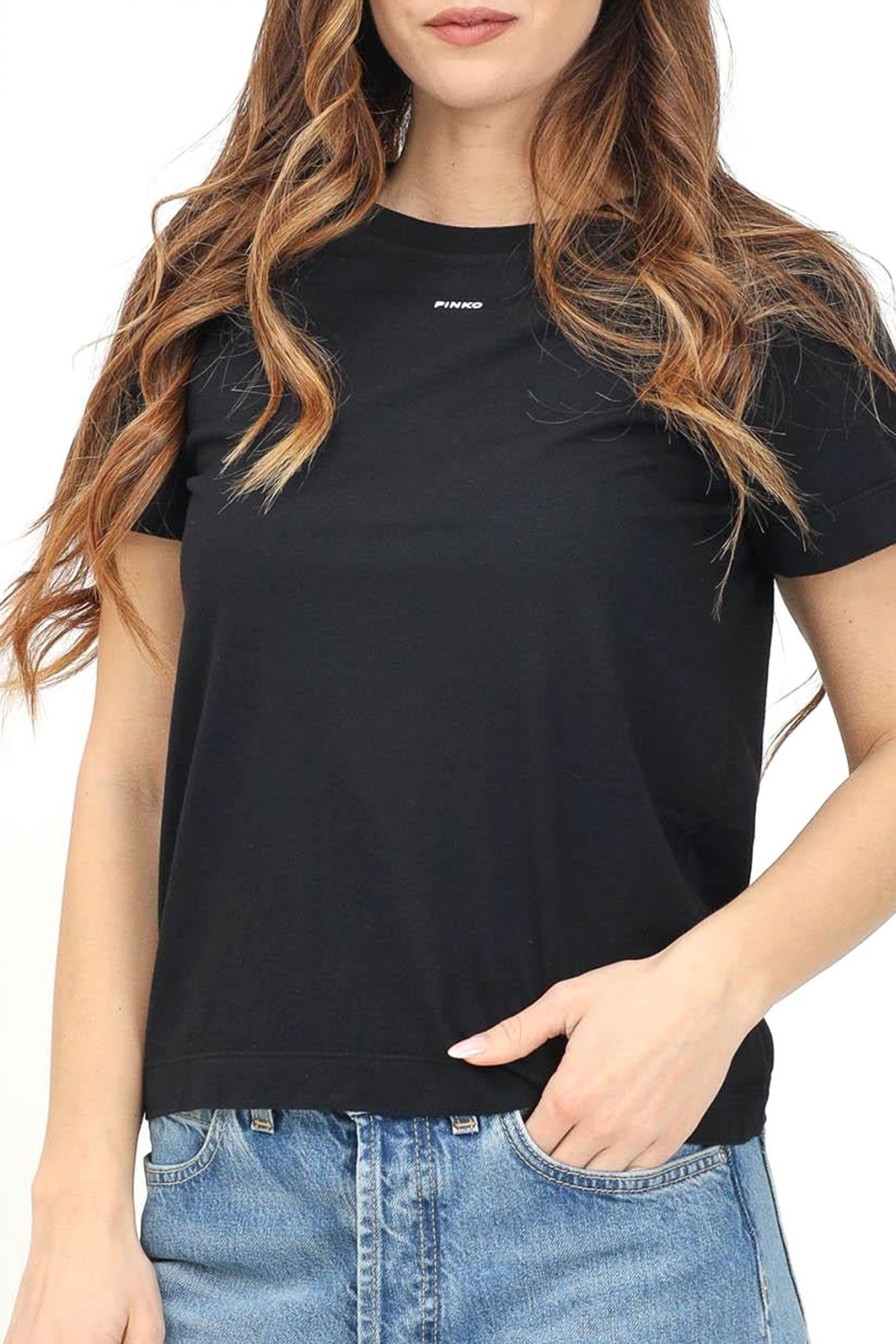 PINKO ΓΥΝΑΙΚΕΙΟ ΜΠΛΟΥΖΑΚΙ BASICO T-SHIRT ΜΑΥΡΟ φωτογραφία