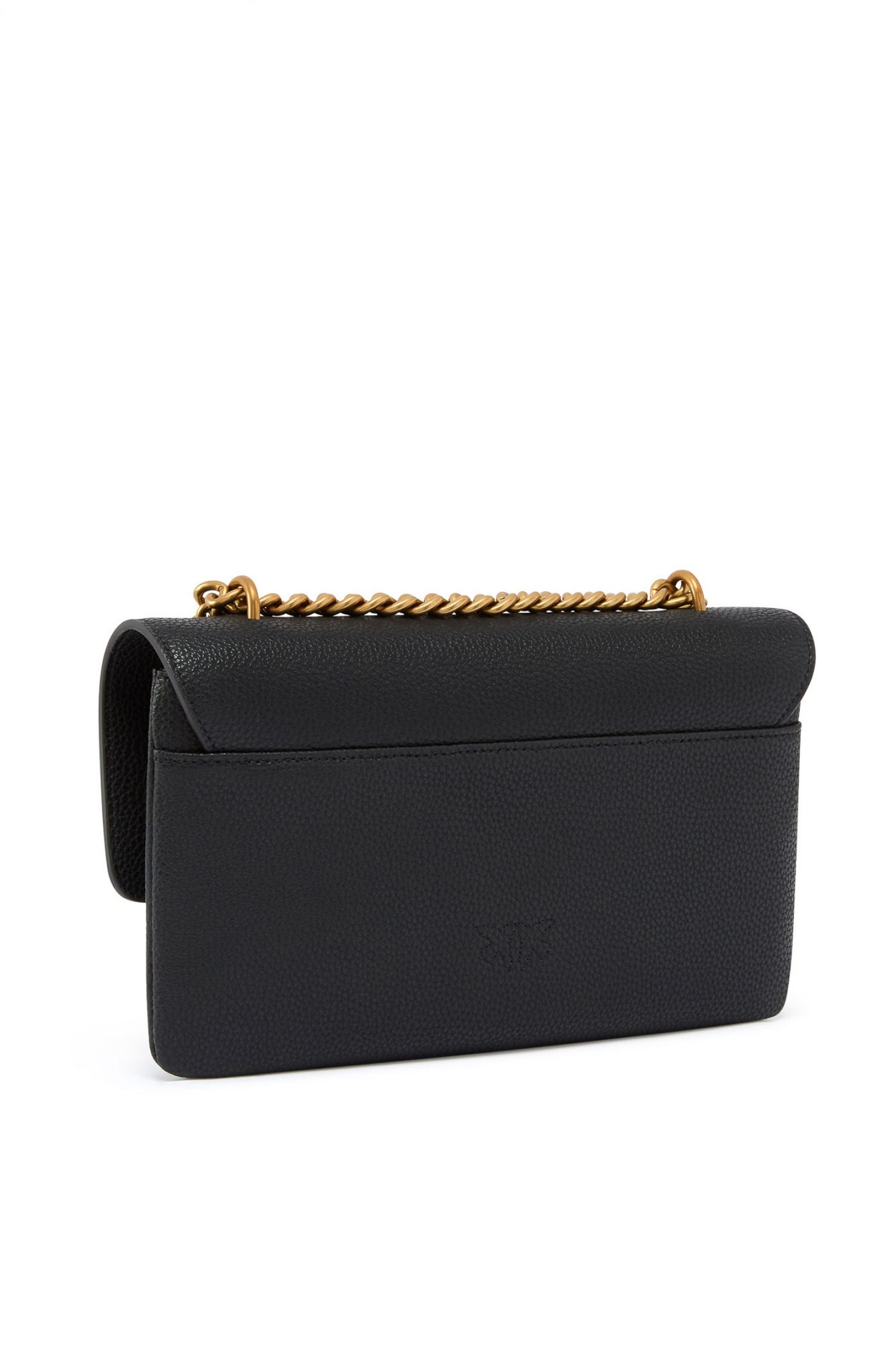 PINKO ΤΣΑΝΤΑΚΙ ΧΙΑΣΤΙ LOVE SOFT MINI PELLE BOTTALATA ΜΑΥΡΟ