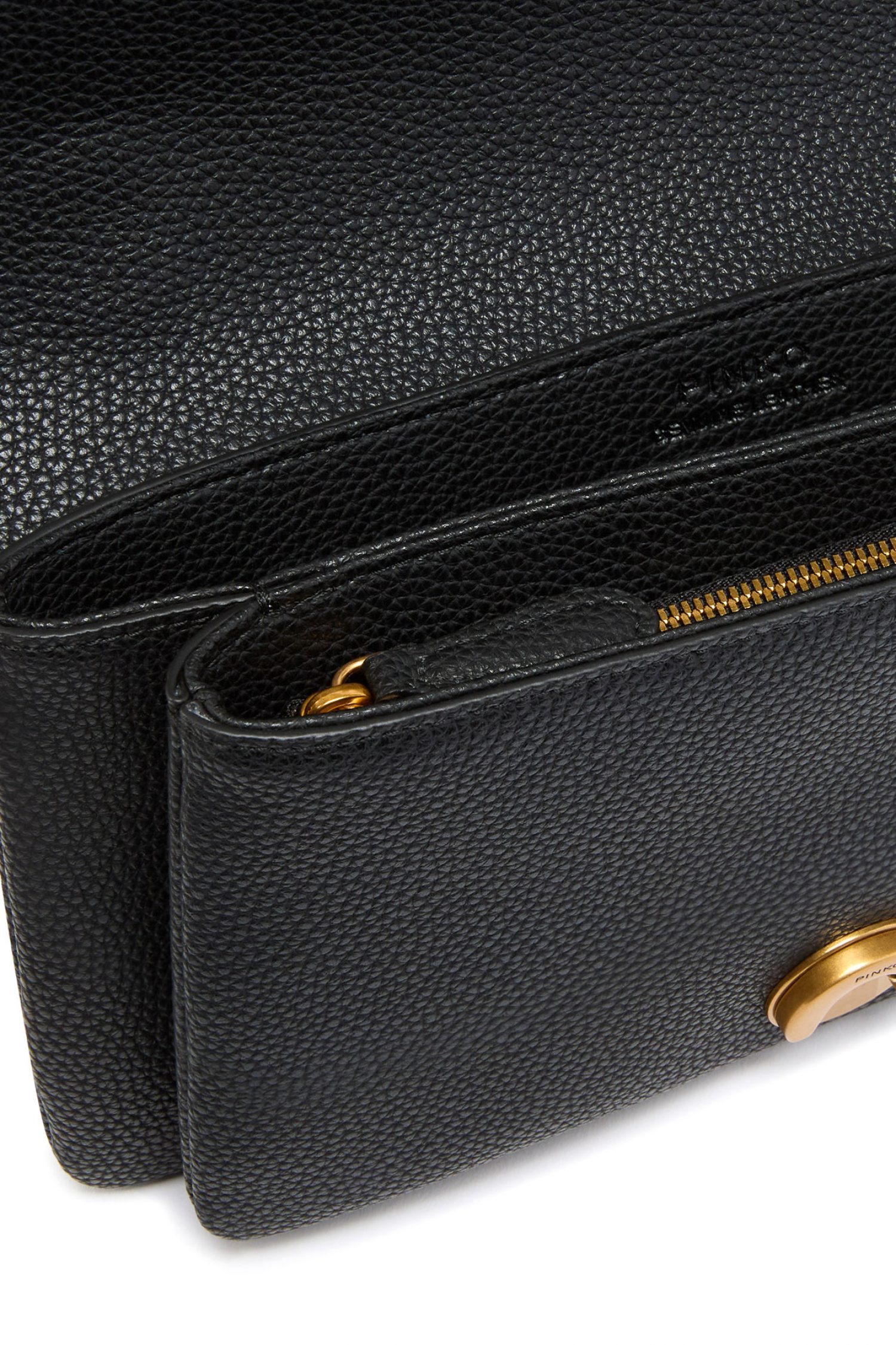 PINKO ΤΣΑΝΤΑΚΙ ΧΙΑΣΤΙ LOVE SOFT MINI PELLE BOTTALATA ΜΑΥΡΟ