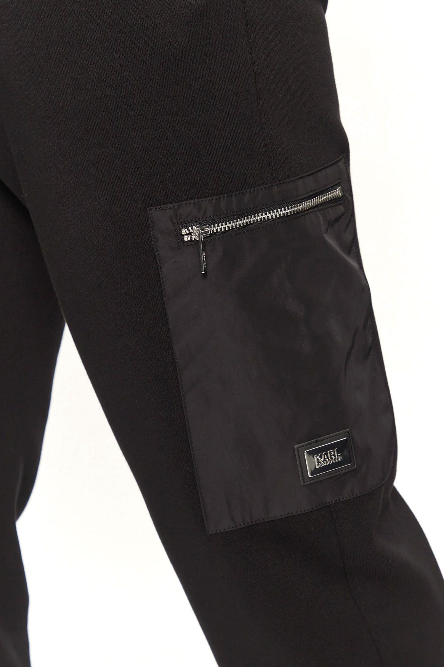 KARL LAGERFELD ΠΑΝΤΕΛΟΝΙ ΦΟΡΜΑ METALLIC LOGO ΜΑΥΡΟ φωτογραφία