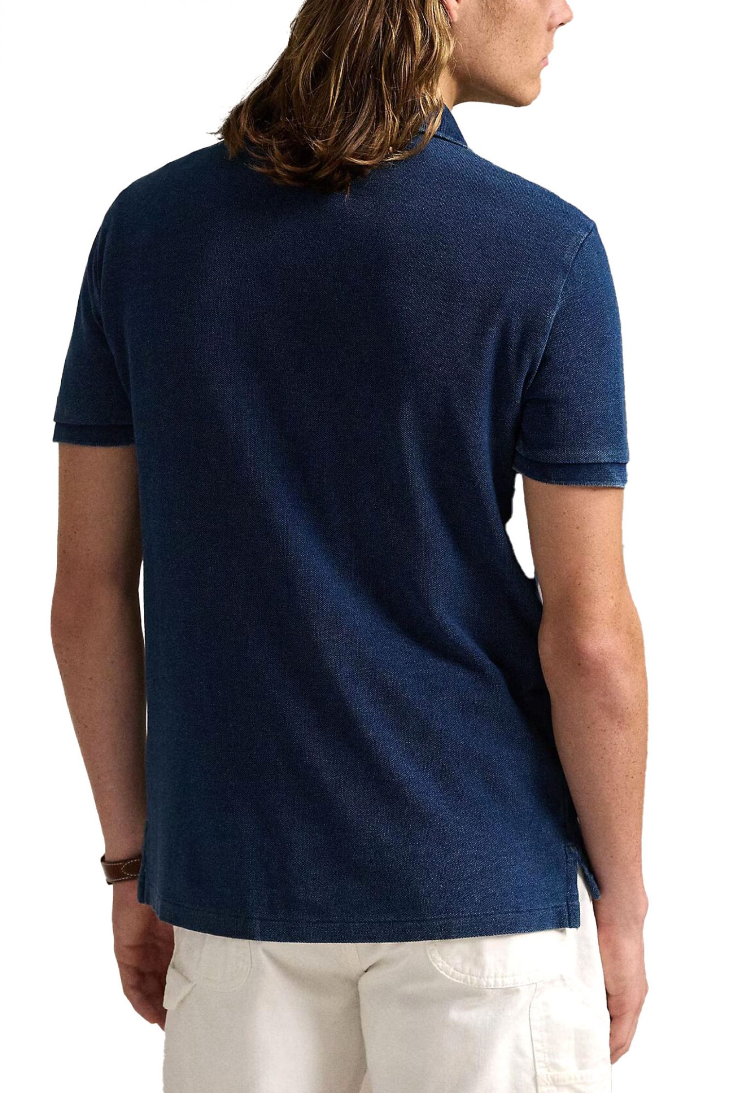 RALPH LAUREN POLO CUSTOM SLIM FIT LOGO WASHED ΜΠΛΕ