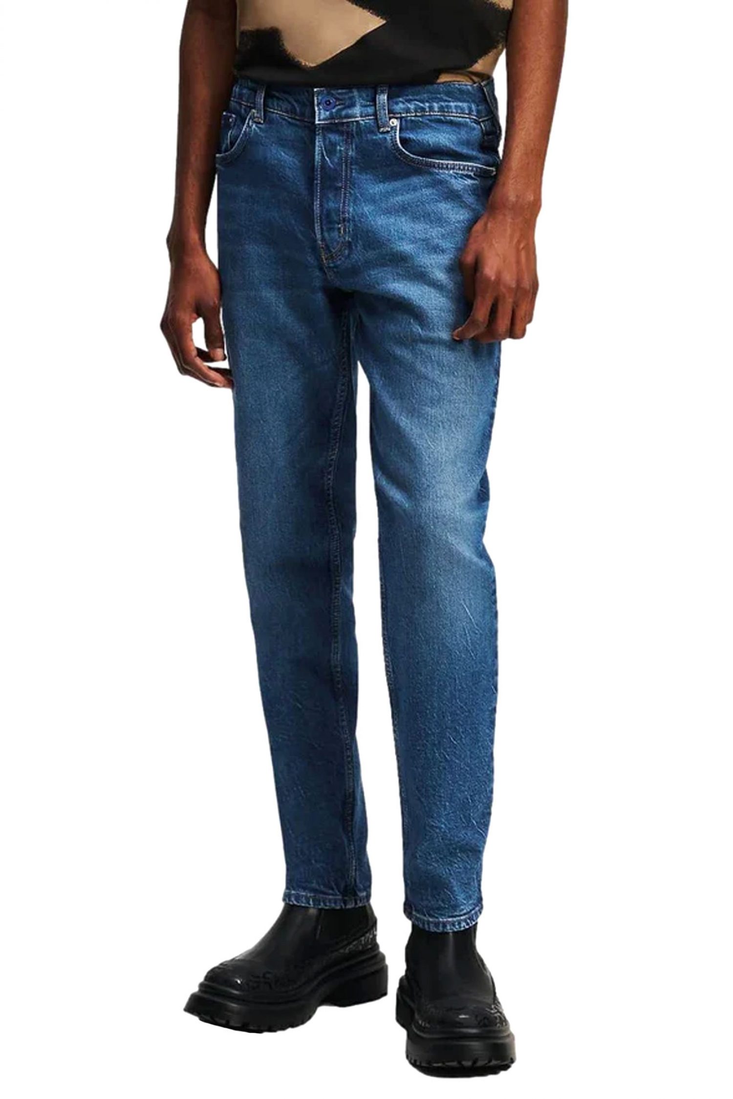 KARL LAGERFELD JEANS ΠΑΝΤΕΛΟΝΙ JEANS KLJ TAPERED DENIM ΜΠΛΕ ΣΚΟΥΡΟ φωτογραφία