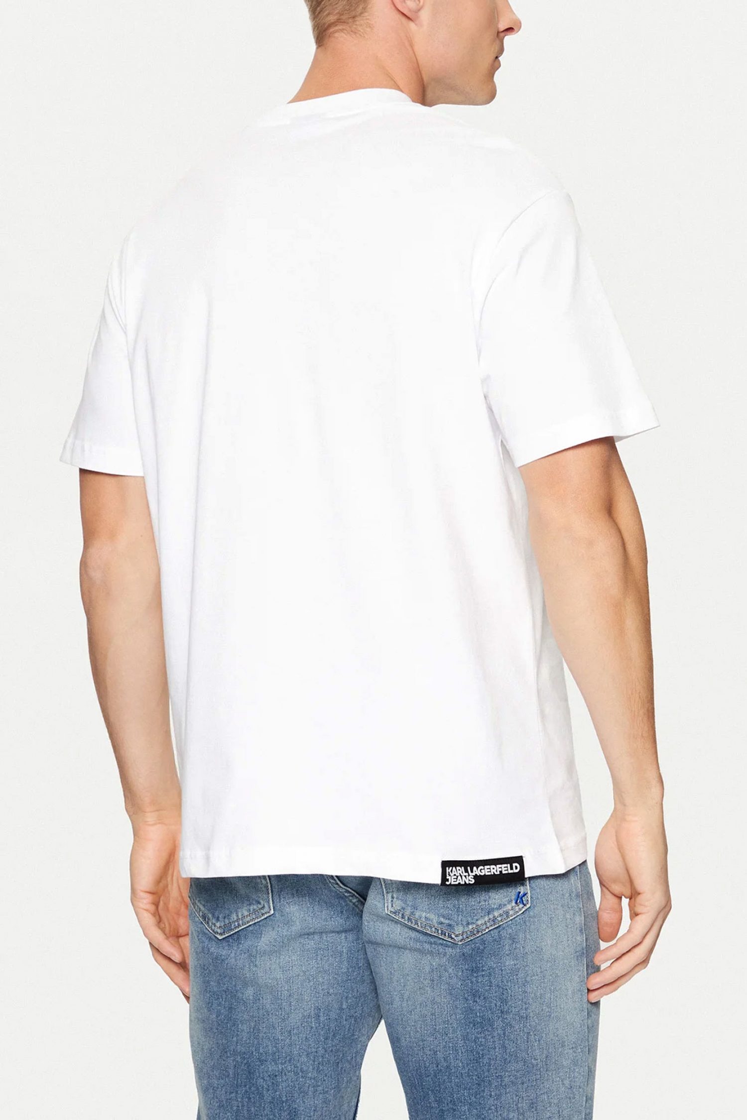 KARL LAGERFELD JEANS T-SHIRT KLJ REGULAR SS ESSENTIAL TEE ΛΕΥΚΟ