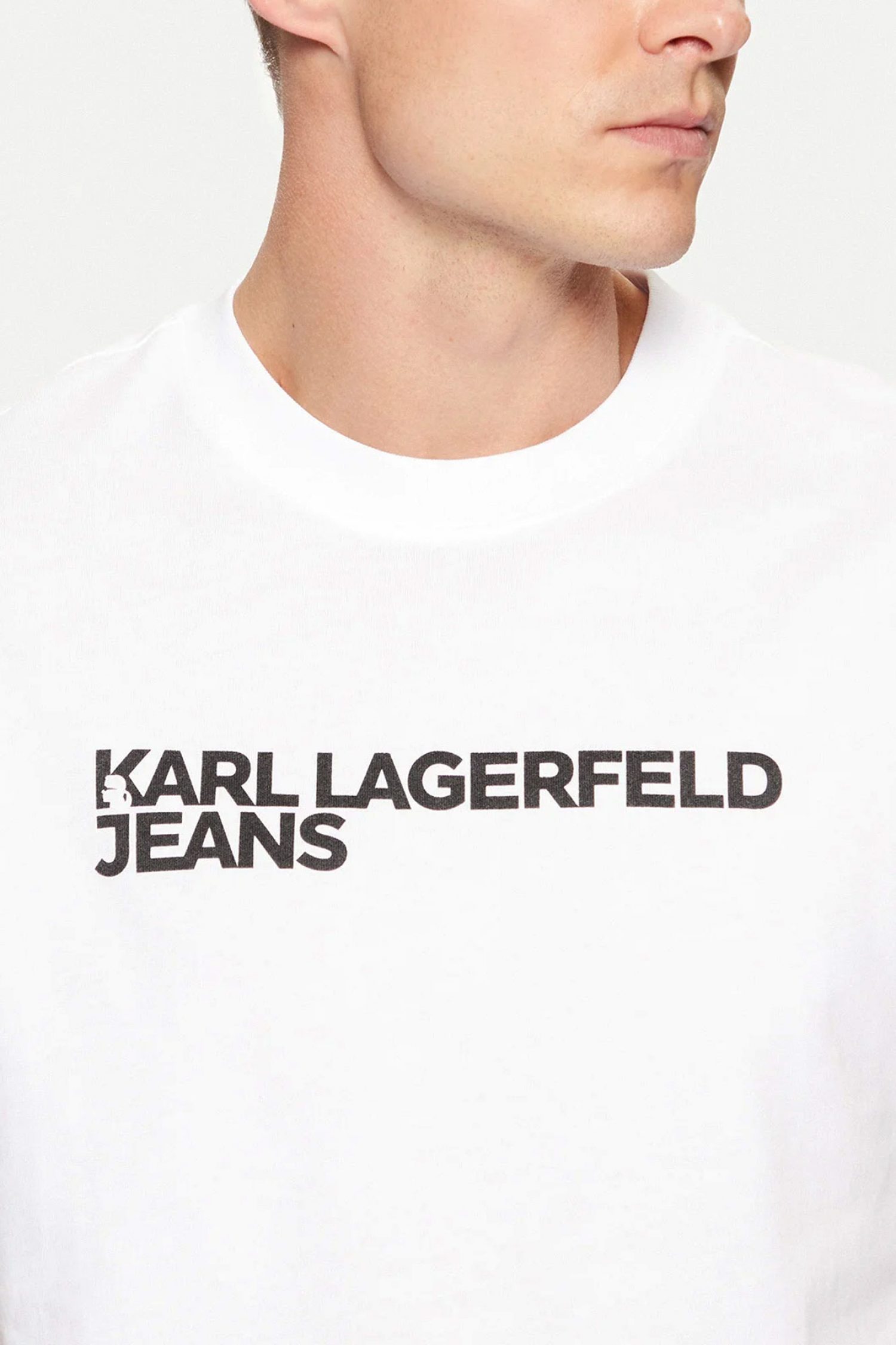KARL LAGERFELD JEANS T-SHIRT KLJ REGULAR SS ESSENTIAL TEE ΛΕΥΚΟ