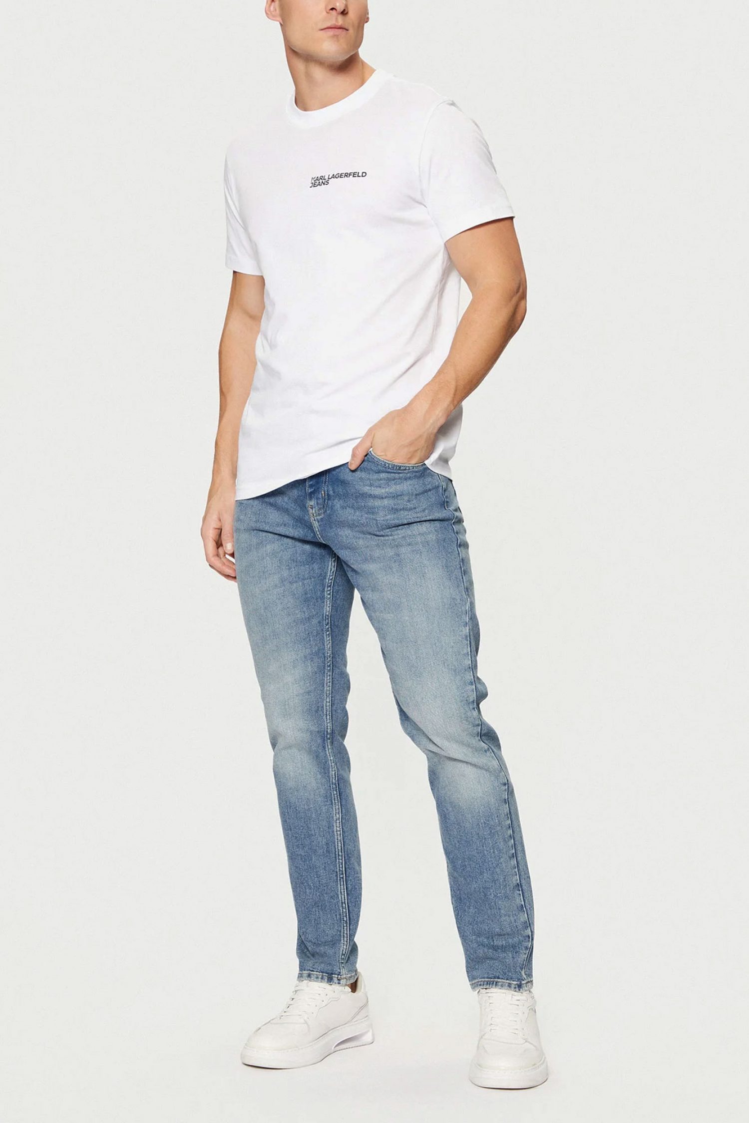 KARL LAGERFELD JEANS T-SHIRT KLJ SLIM SS TEE ΛΕΥΚΟ
