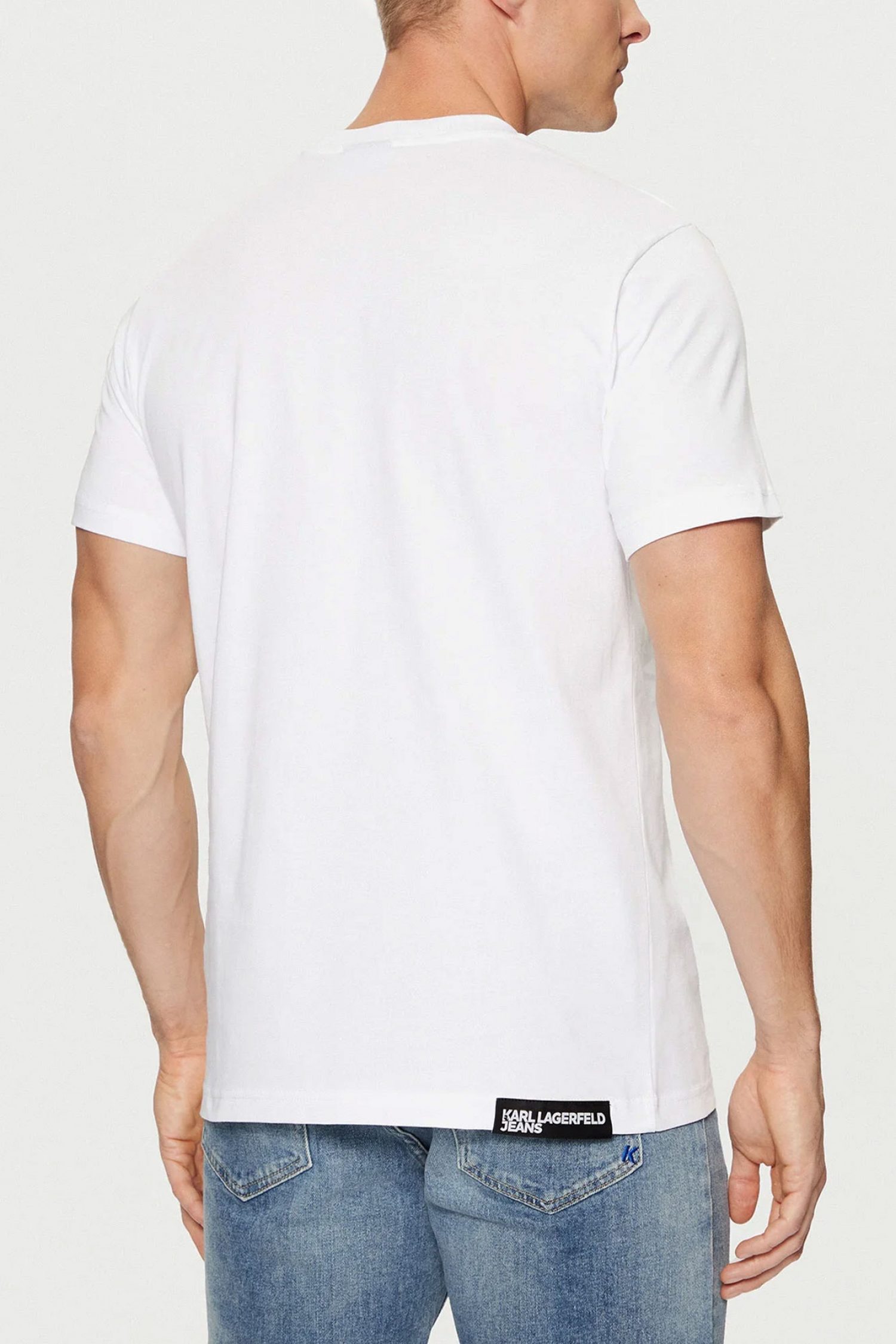 KARL LAGERFELD JEANS T-SHIRT KLJ SLIM SS TEE ΛΕΥΚΟ