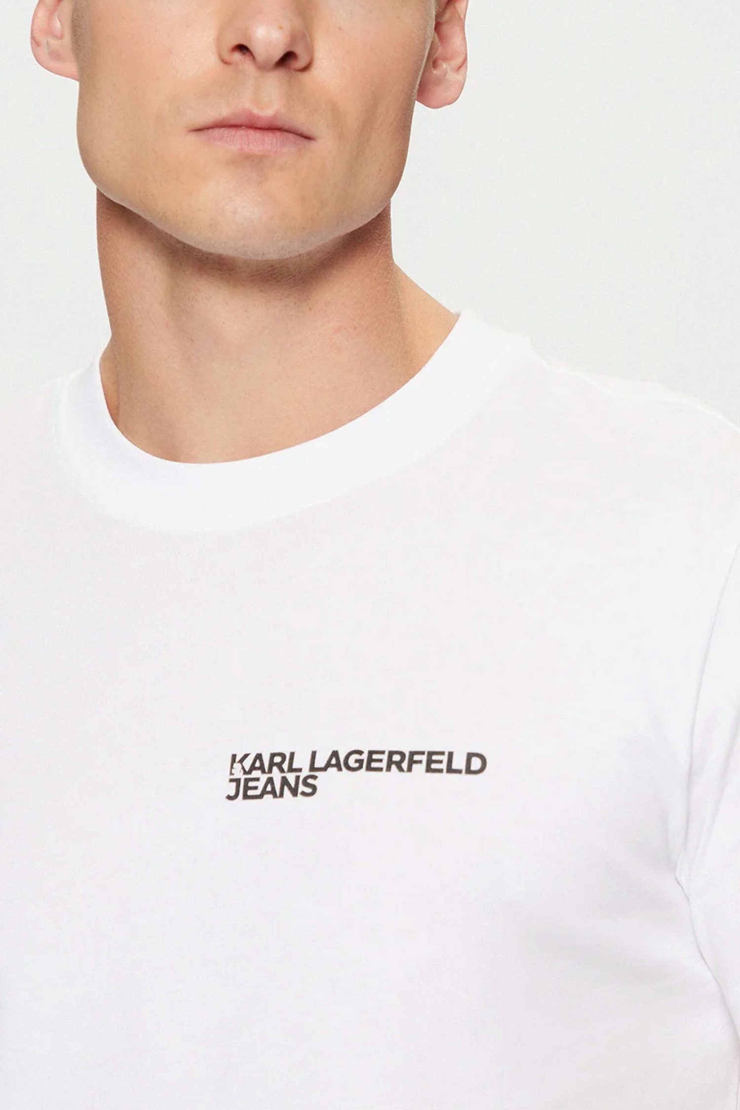 KARL LAGERFELD JEANS T-SHIRT KLJ SLIM SS TEE ΛΕΥΚΟ