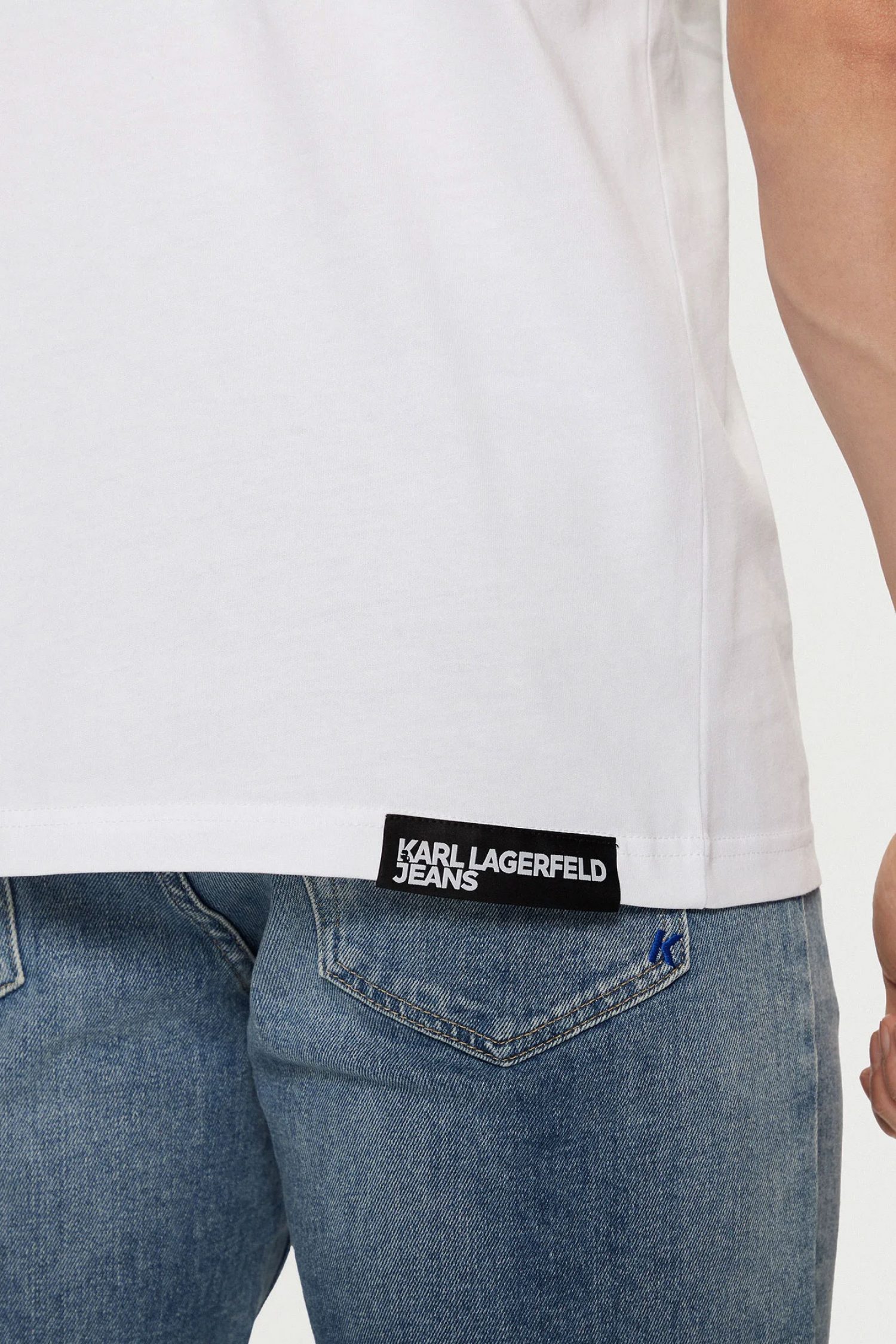 KARL LAGERFELD JEANS T-SHIRT KLJ SLIM SS TEE ΛΕΥΚΟ