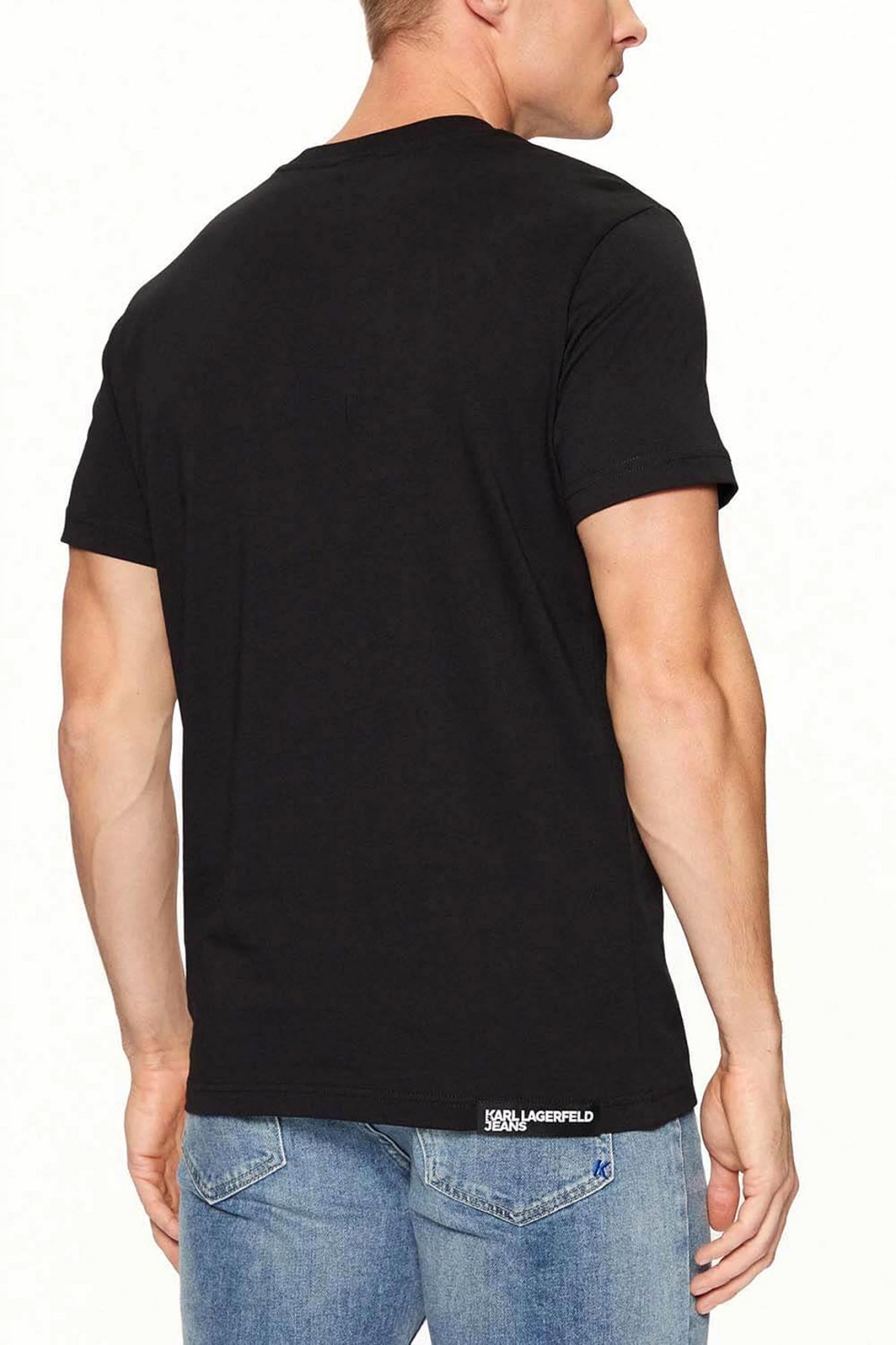 KARL LAGERFELD JEANS T-SHIRT KLJ SLIM SS TEE ΜΑΥΡΟ φωτογραφία