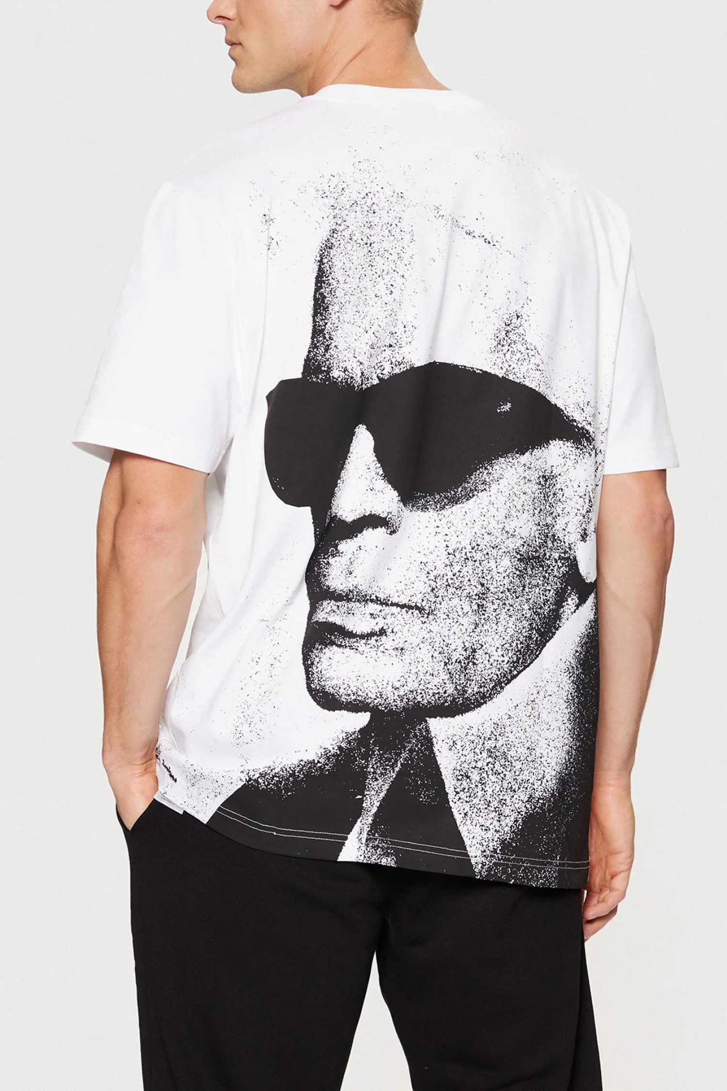 KARL LAGERFELD JEANS T-SHIRT KLJ RELAXED SS KARL TEE ΛΕΥΚΟ φωτογραφία