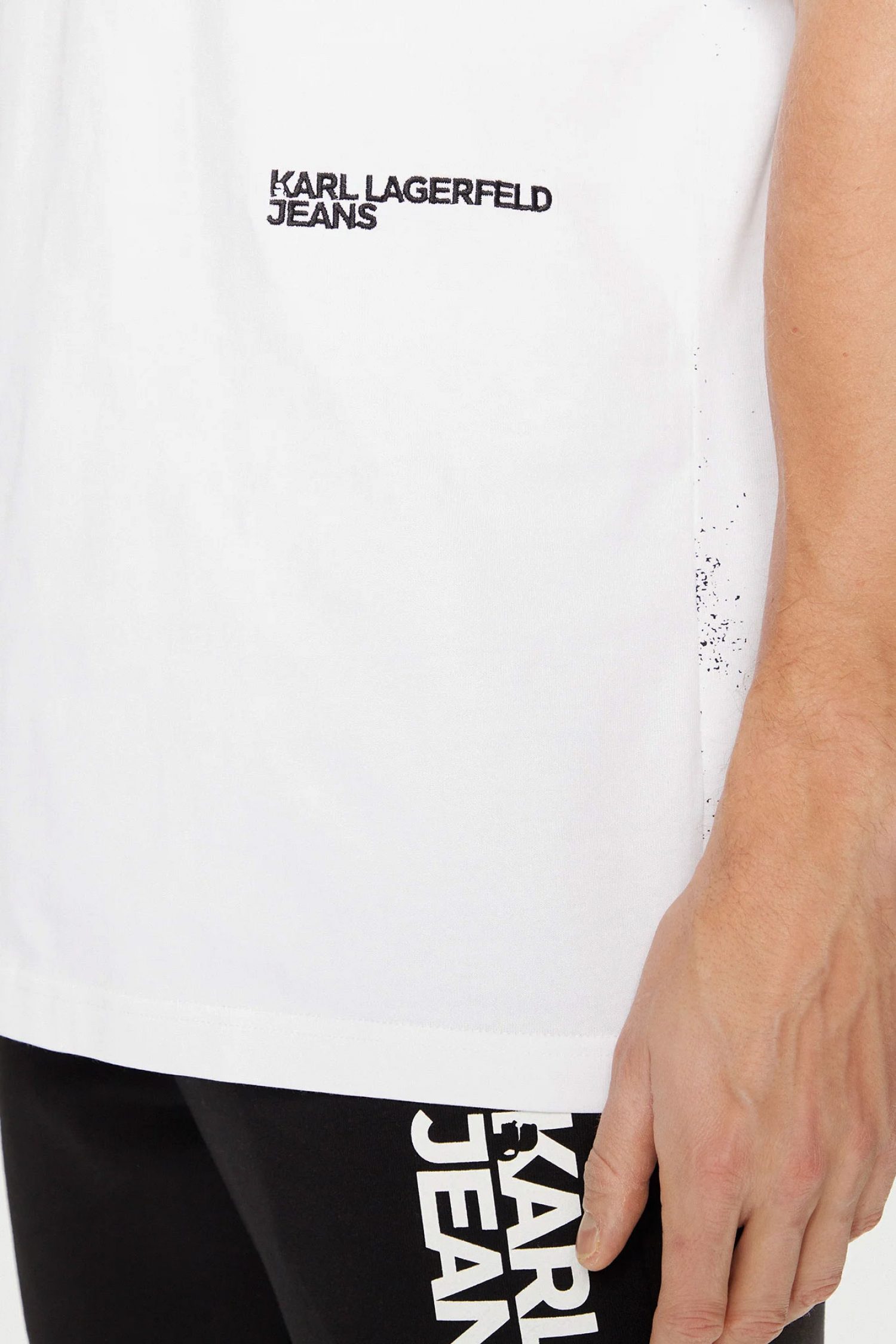 KARL LAGERFELD JEANS T-SHIRT KLJ RELAXED SS KARL TEE ΛΕΥΚΟ φωτογραφία