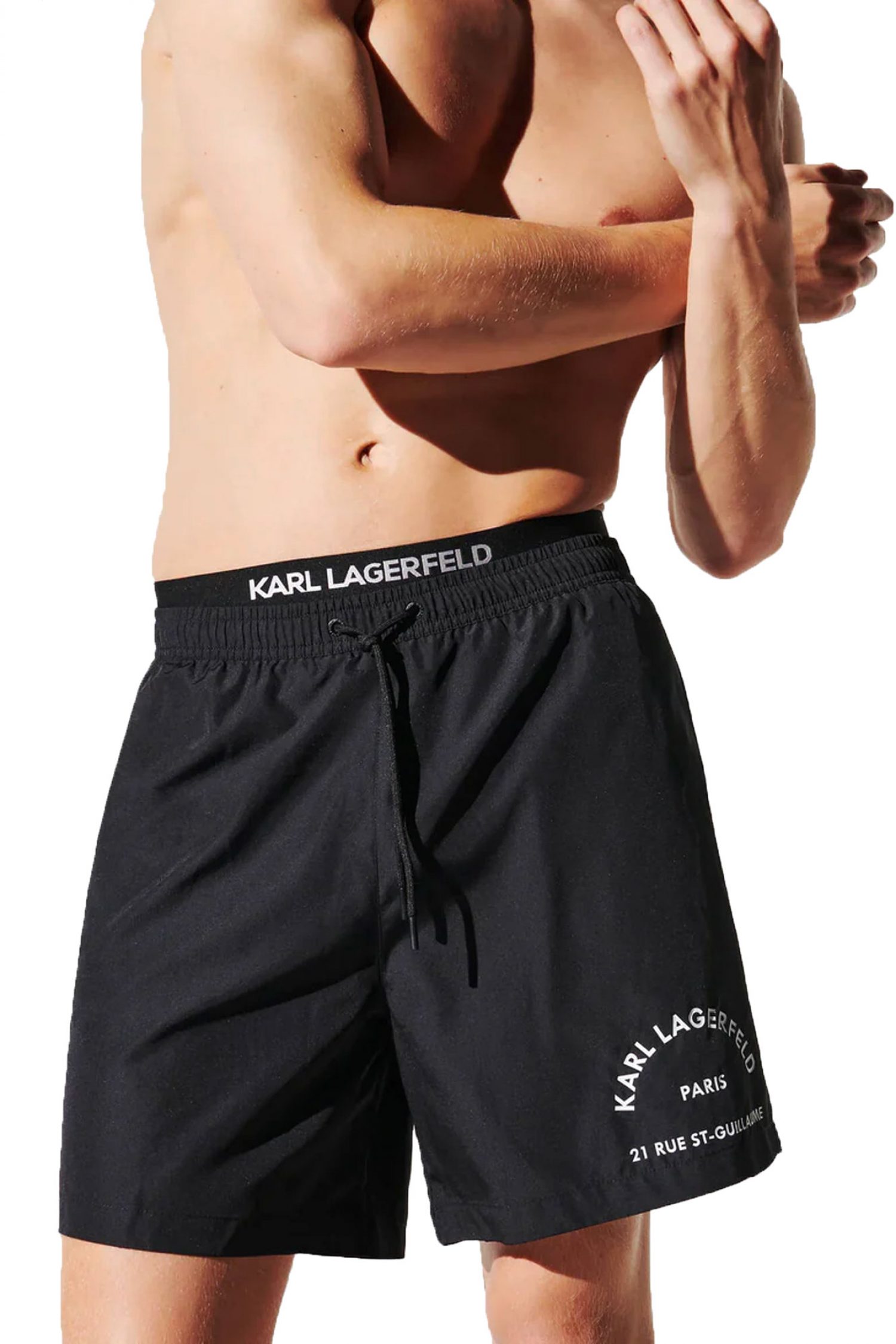 KARL LAGERFELD ΜΑΓΙΩ RSG ELASTIC MED ΜΑΥΡΟ