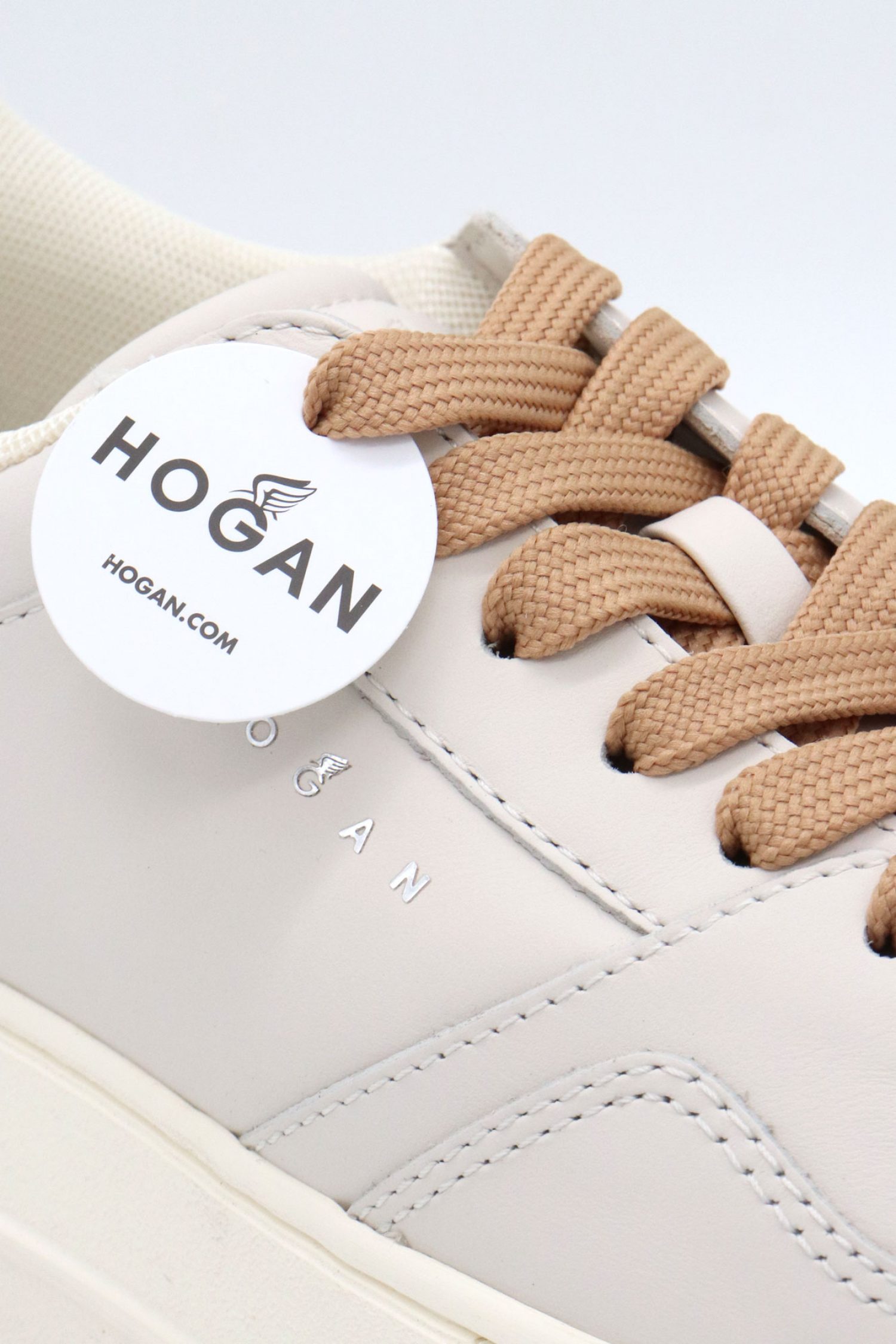 HOGAN ΠΑΠΟΥΤΣΙΑ SNEAKERS H670 ALLACCIATO ΔΕΡΜΑ ΕΚΡΟΥ-ΜΠΕΖ φωτογραφία