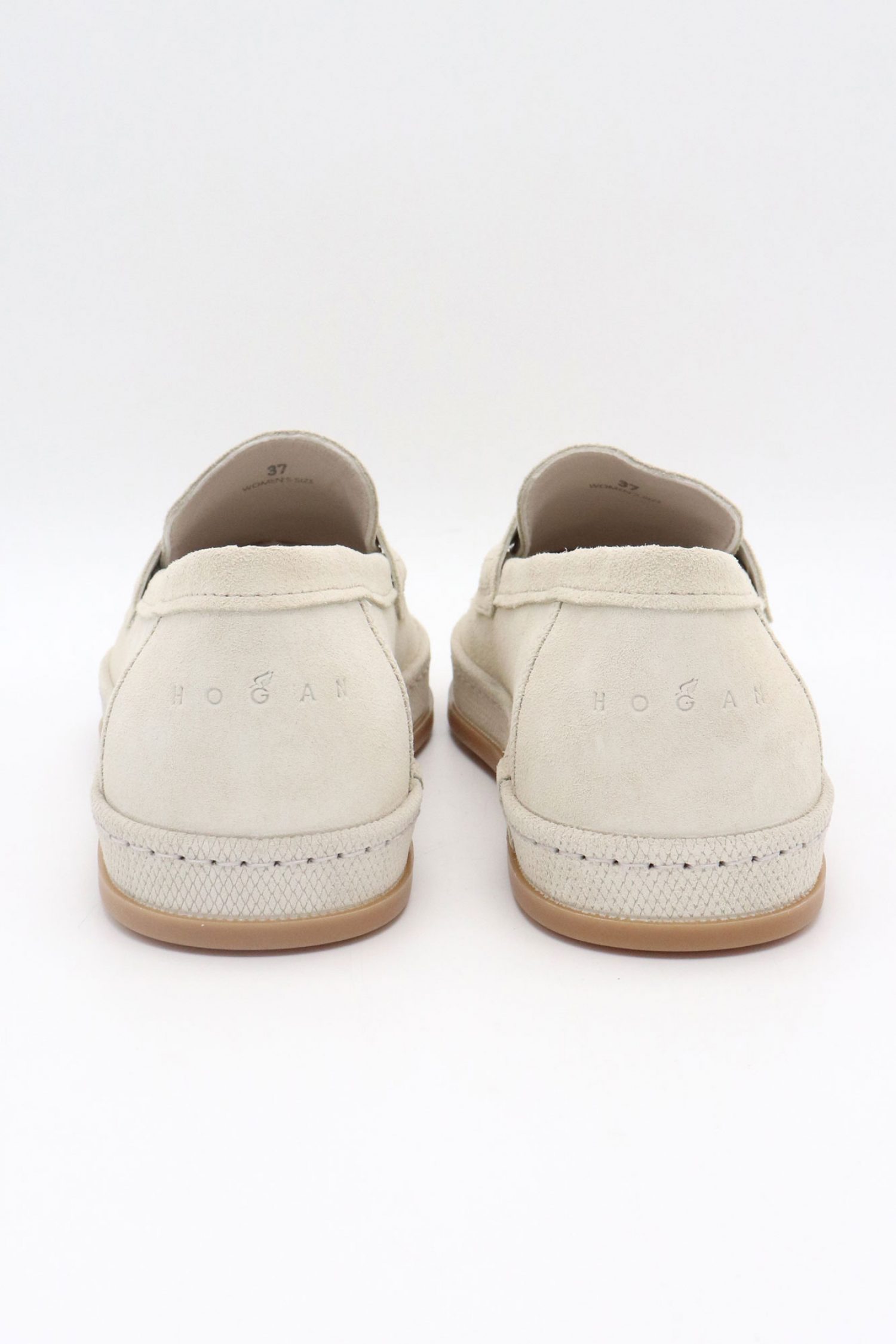 HOGAN ΠΑΠΟΥΤΣΙΑ MOCASSINO TRAVERSINA ΔΕΡΜΑ ΕΚΡΟΥ