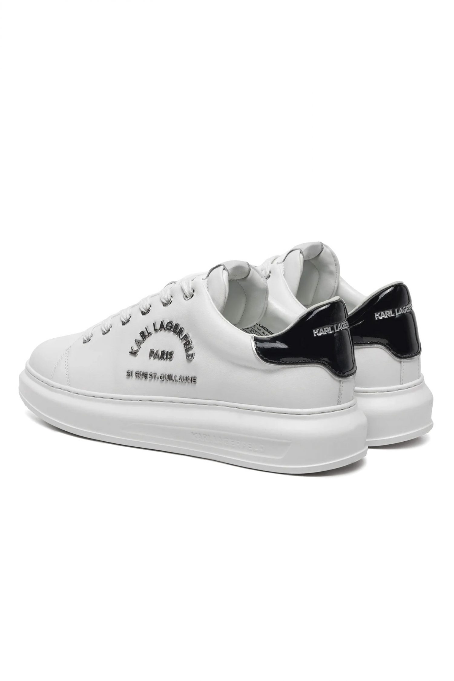 KARL LAGERFELD ΠΑΠΟΥΤΣΙΑ SNEAKERS KAPRI MENS KARL METAL MAISON ΛΕΥΚΟ