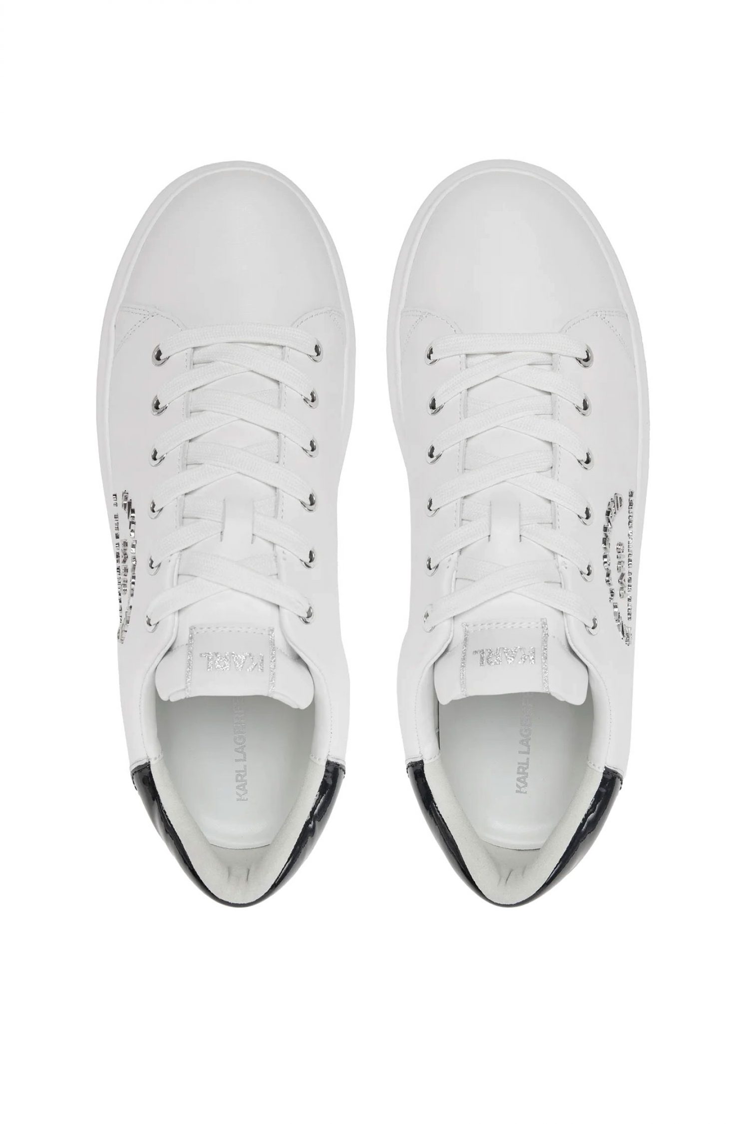 KARL LAGERFELD ΠΑΠΟΥΤΣΙΑ SNEAKERS KAPRI MENS KARL METAL MAISON ΛΕΥΚΟ