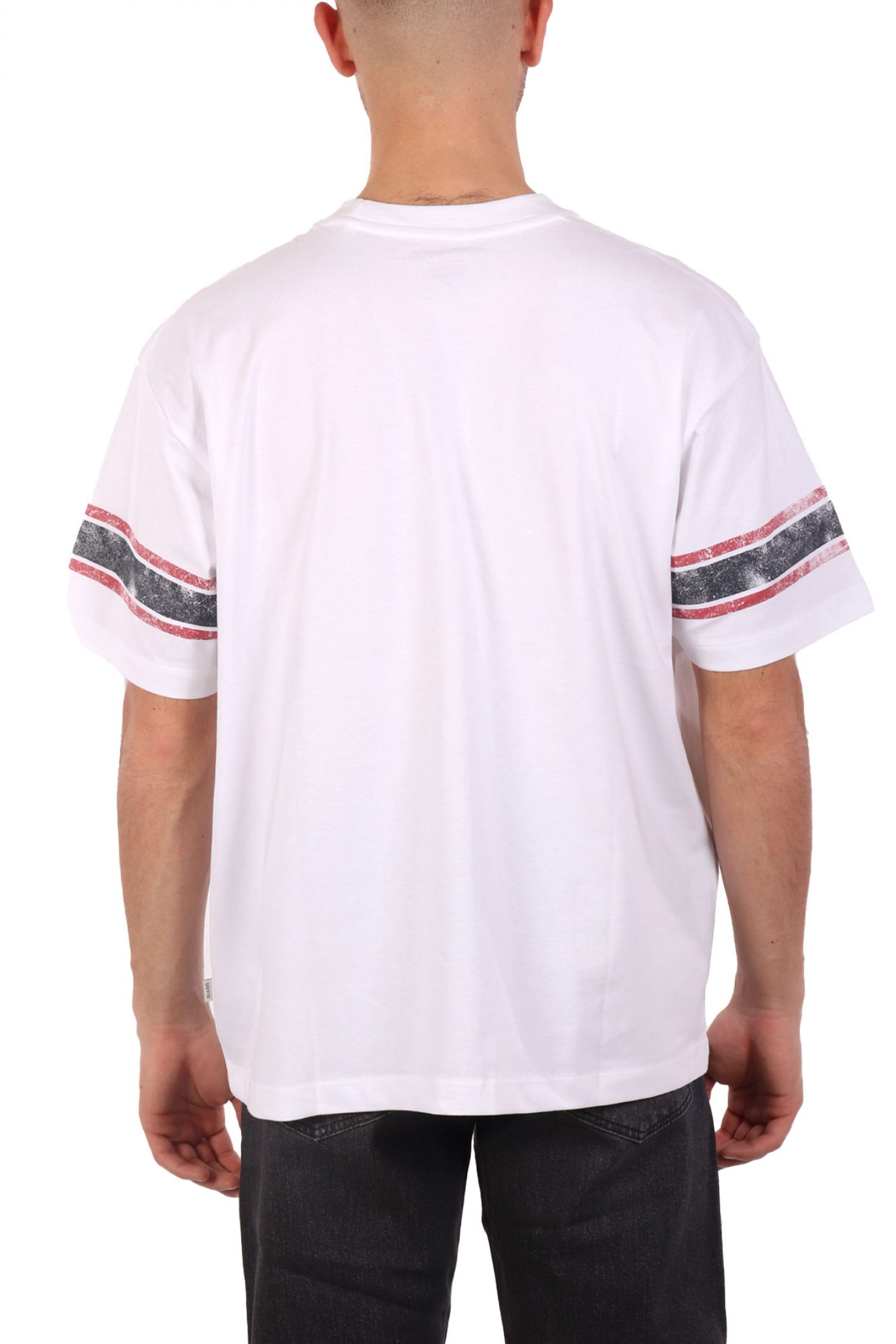 GUESS JEANS T-SHIRT CREWNECK OVERSIZED FIT LOGO ΛΕΥΚΟ