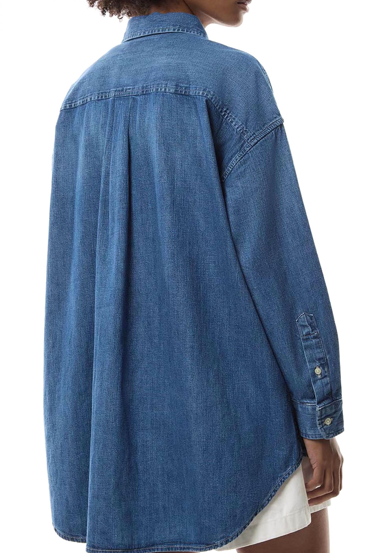 RALPH LAUREN ΠΟΥΚΑΜΙΣΟ JEANS CLASSICS LOGO ΜΠΛΕ