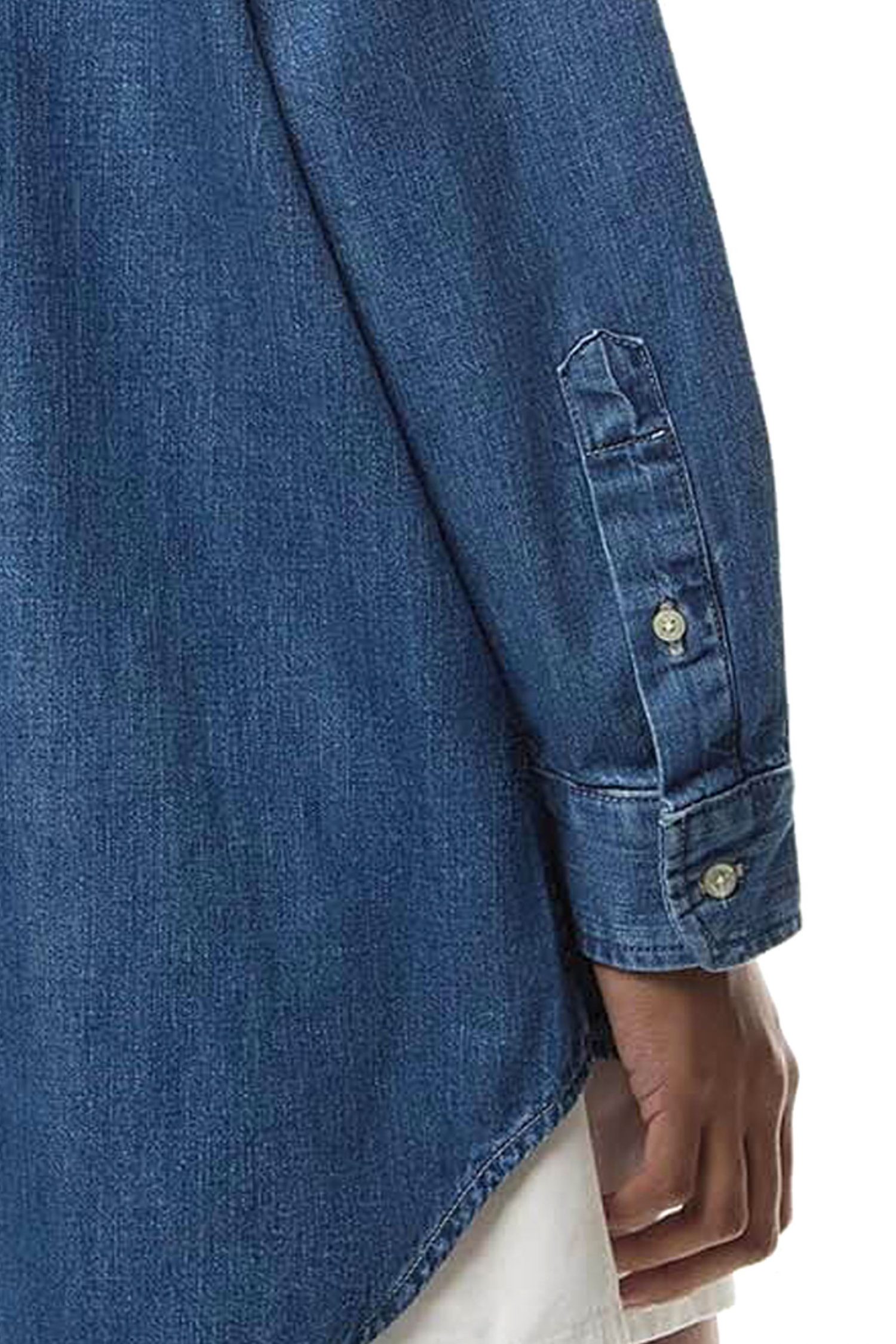 RALPH LAUREN ΠΟΥΚΑΜΙΣΟ JEANS CLASSICS LOGO ΜΠΛΕ