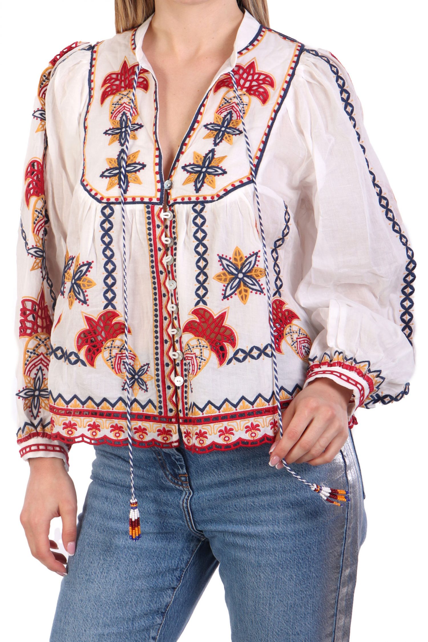 FARM RIO ΜΠΛΟΥΖΑ-ΠΟΥΚΑΜΙΣΟ MARYS TILES ΚΕΝΤΗΜΑ ΕΚΡΟΥ