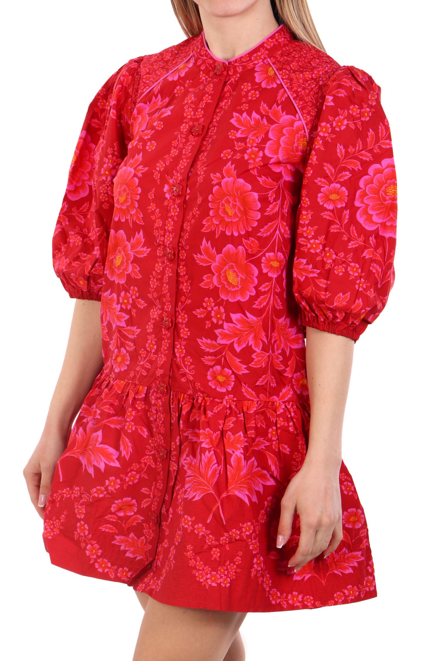 FARM RIO ΦΟΡΕΜΑ MINI OLIVIA FLORAL ΚΟΚΚΙΝΟ