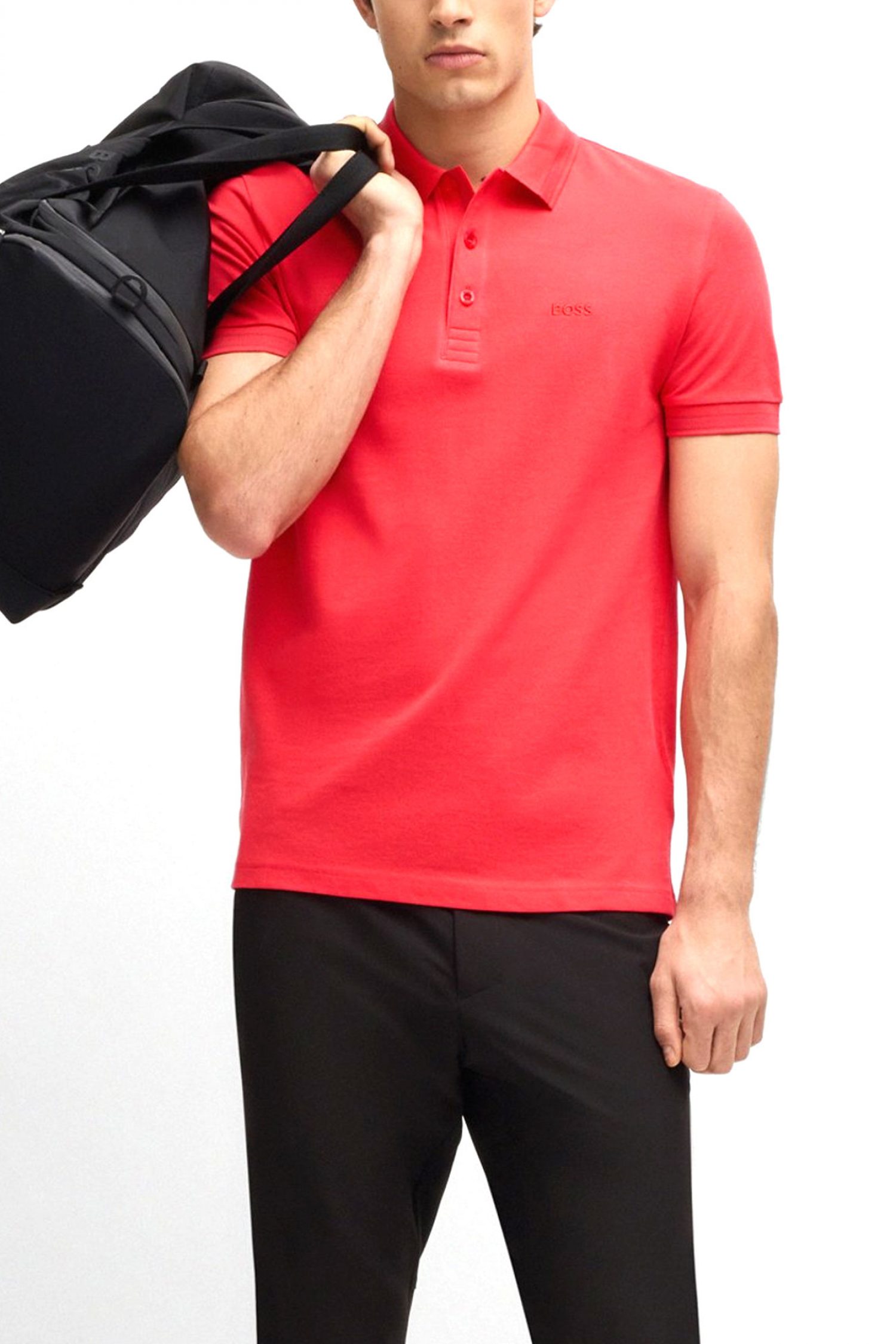 BOSS ATHLEISURE POLO REGULAR FIT PADDY ΚΟΡΑΛΙ