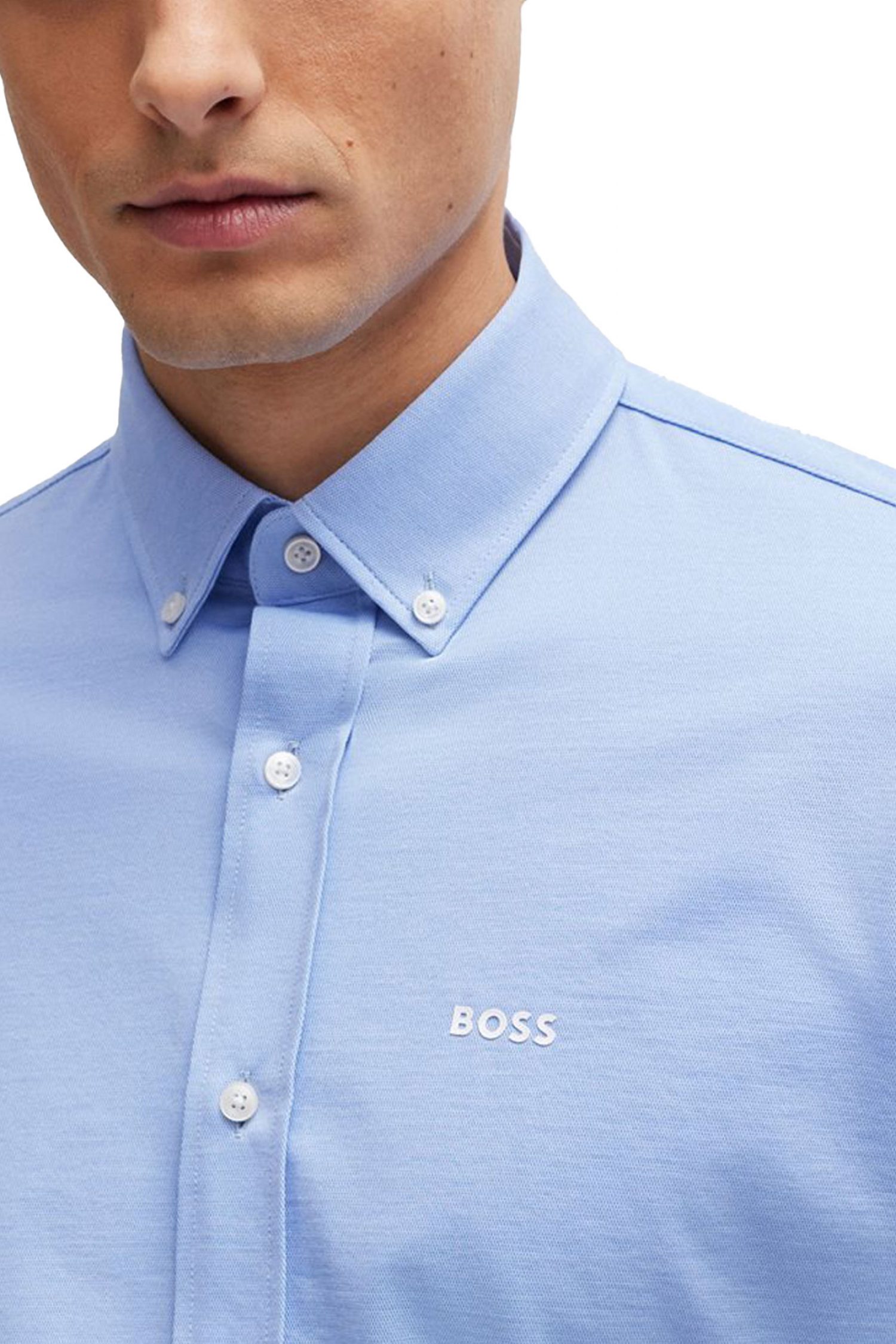 BOSS PERFORMANCE ΠΟΥΚΑΜΙΣΟ BUTTON DOWN REGULAR FIT P-JOE-BD-C1-222 ΣΙΕΛ φωτογραφία