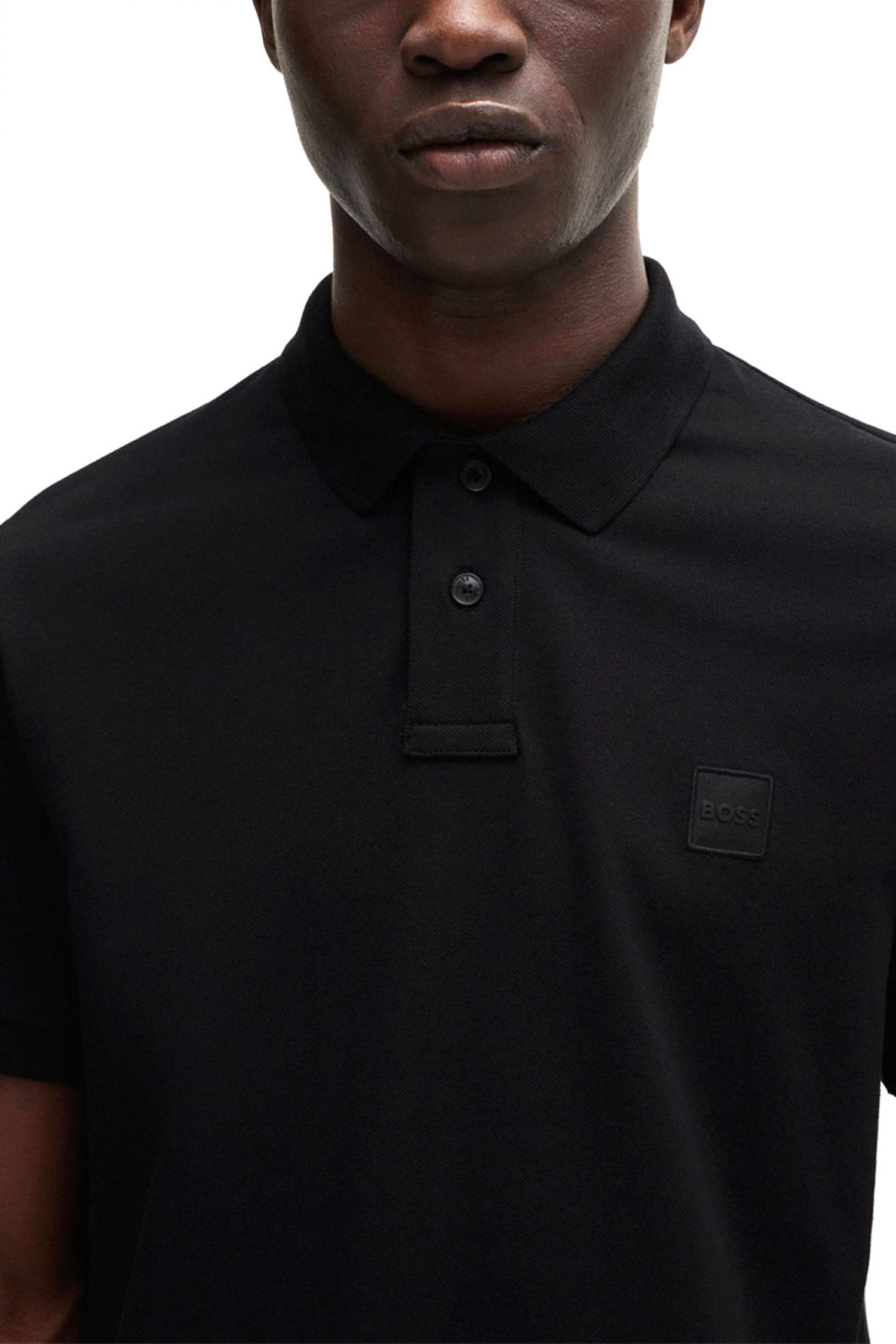 BOSS CASUAL POLO SLIM FIT PASSENGER ΜΑΥΡΟ