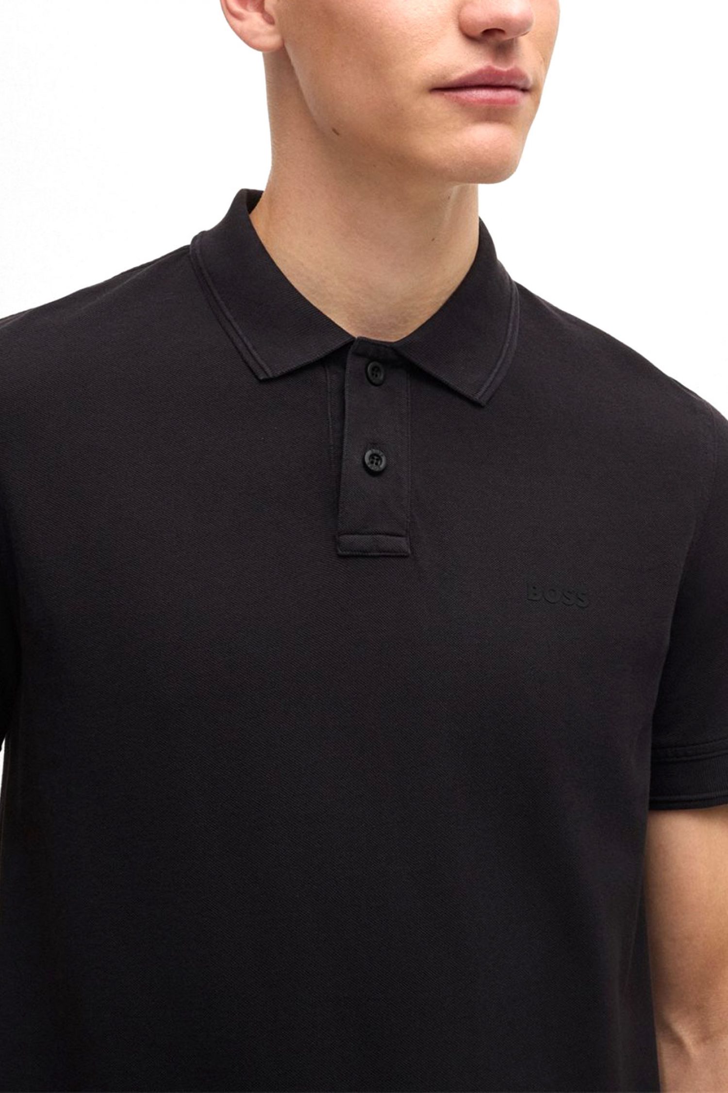 BOSS CASUAL POLO REGULAR FIT PRIME ΜΑΥΡΟ φωτογραφία