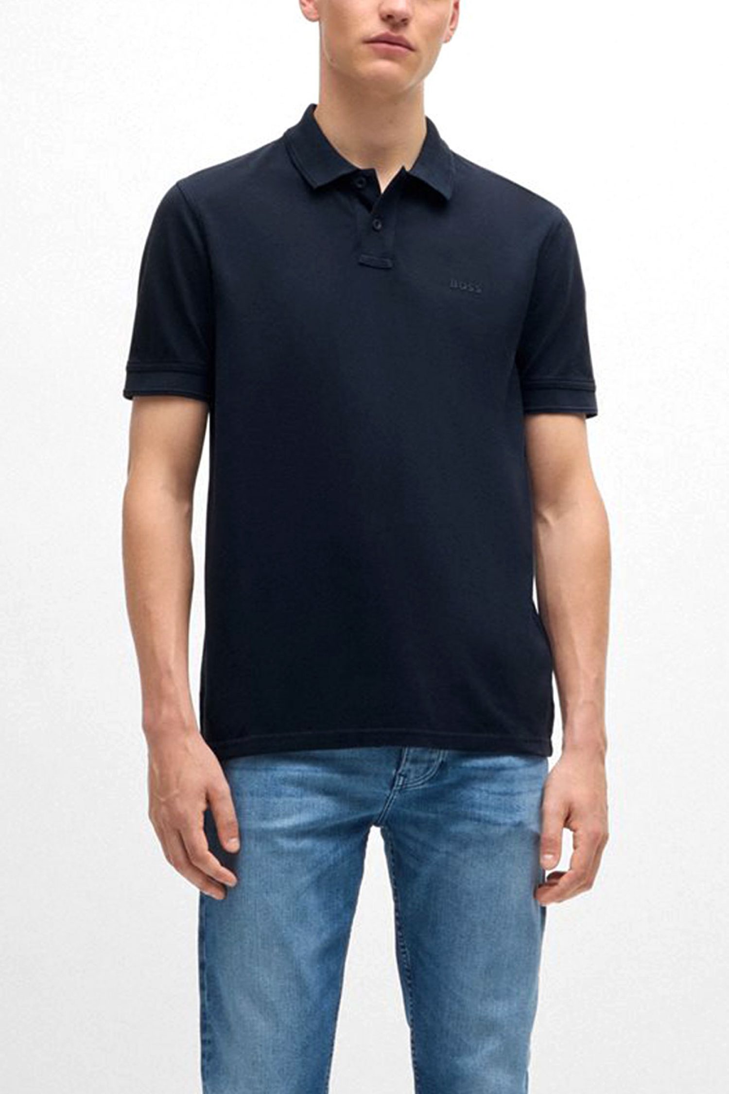 BOSS CASUAL POLO REGULAR FIT PRIME ΣΚΟΥΡΟ ΜΠΛΕ φωτογραφία