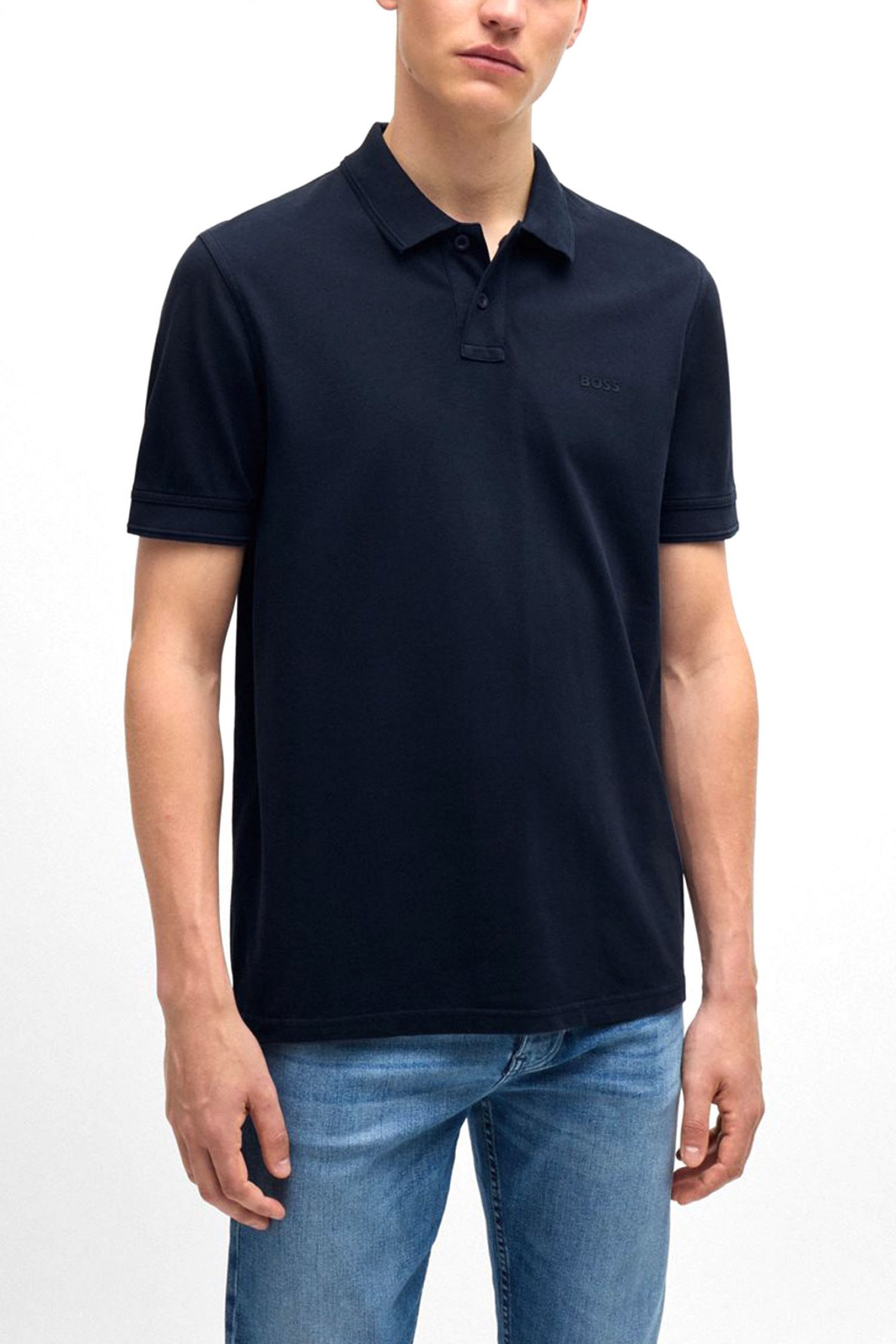 BOSS CASUAL POLO REGULAR FIT PRIME ΣΚΟΥΡΟ ΜΠΛΕ φωτογραφία