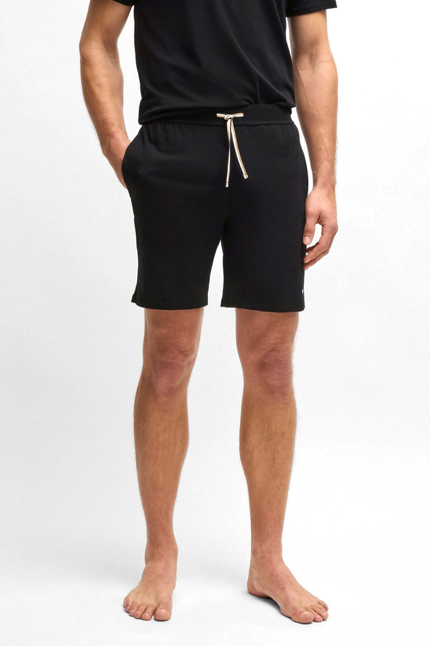BOSS HOMEWEAR ΒΕΡΜΟΥΔΑ UNIQUE SHORTS CW ΜΑΥΡΟ