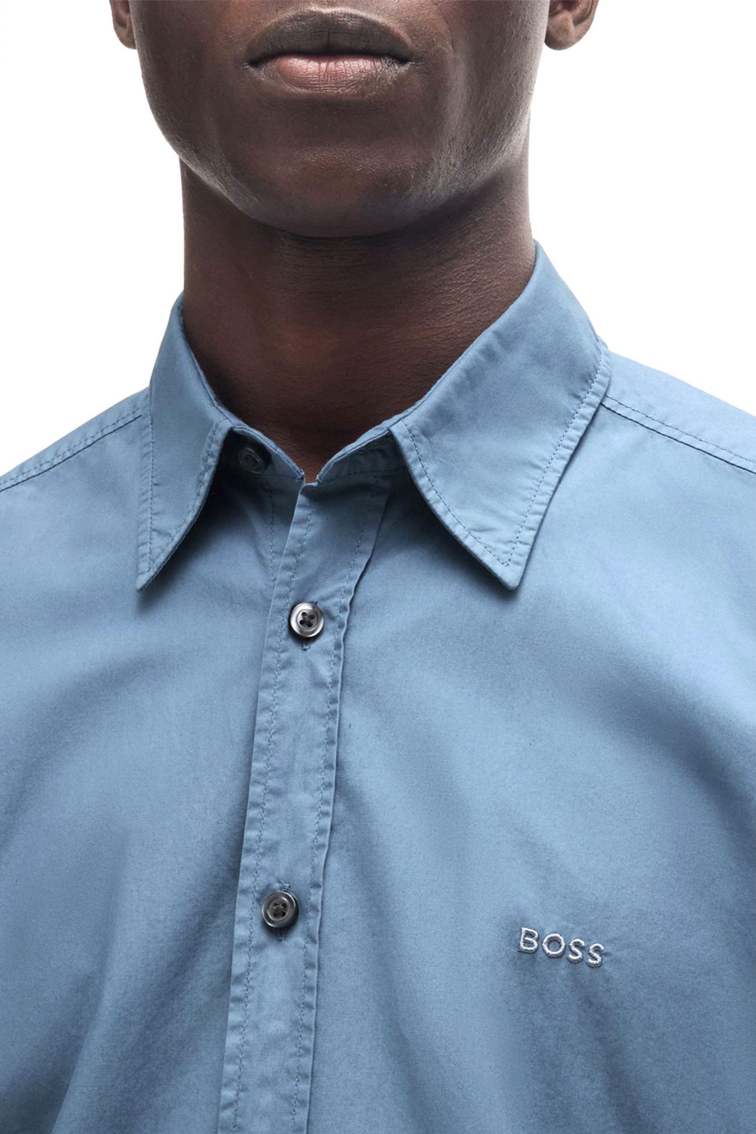 BOSS CASUAL ΠΟΥΚΑΜΙΣΟ REGULAR FIT RELEGANT_6_M ΜΠΛΕ ΡΑΦ φωτογραφία