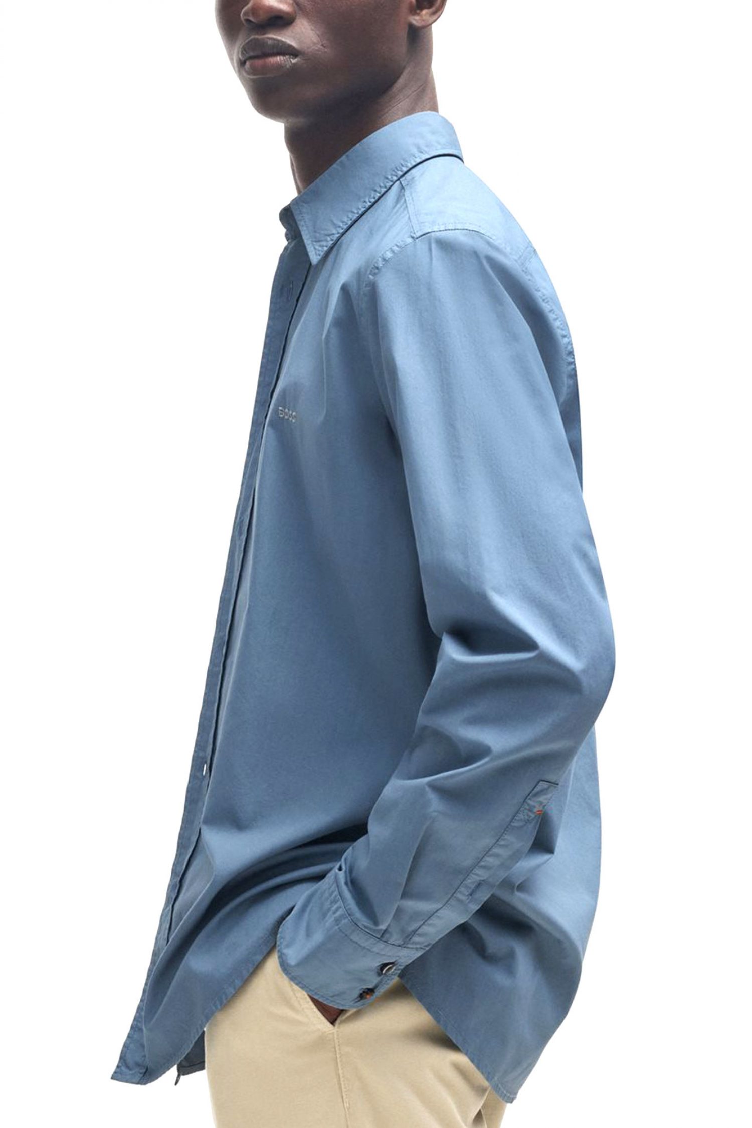 BOSS CASUAL ΠΟΥΚΑΜΙΣΟ REGULAR FIT RELEGANT_6_M ΜΠΛΕ ΡΑΦ