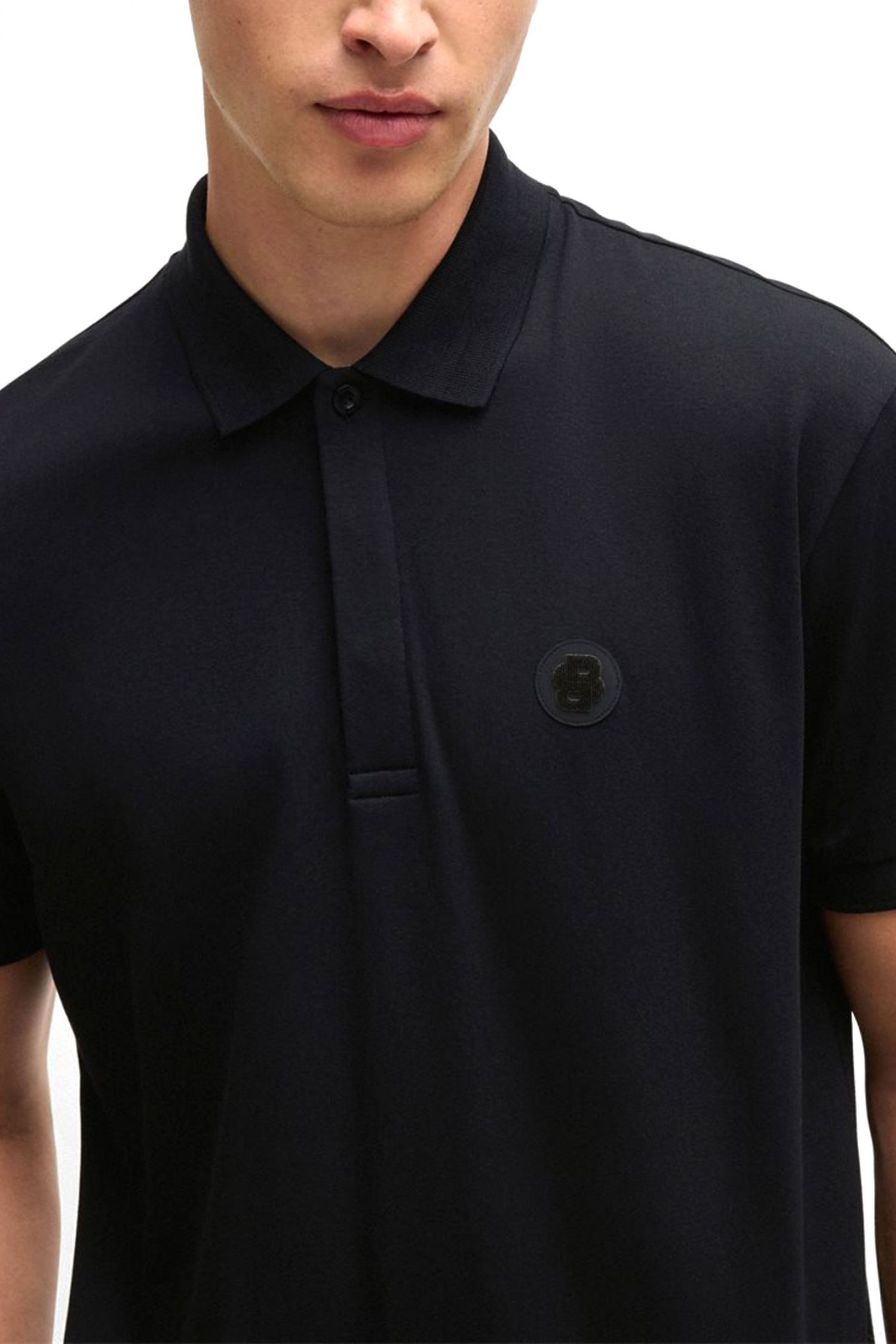 BOSS ATHLEISURE POLO REGULAR FIT PADDY TL ΜΑΥΡΟ