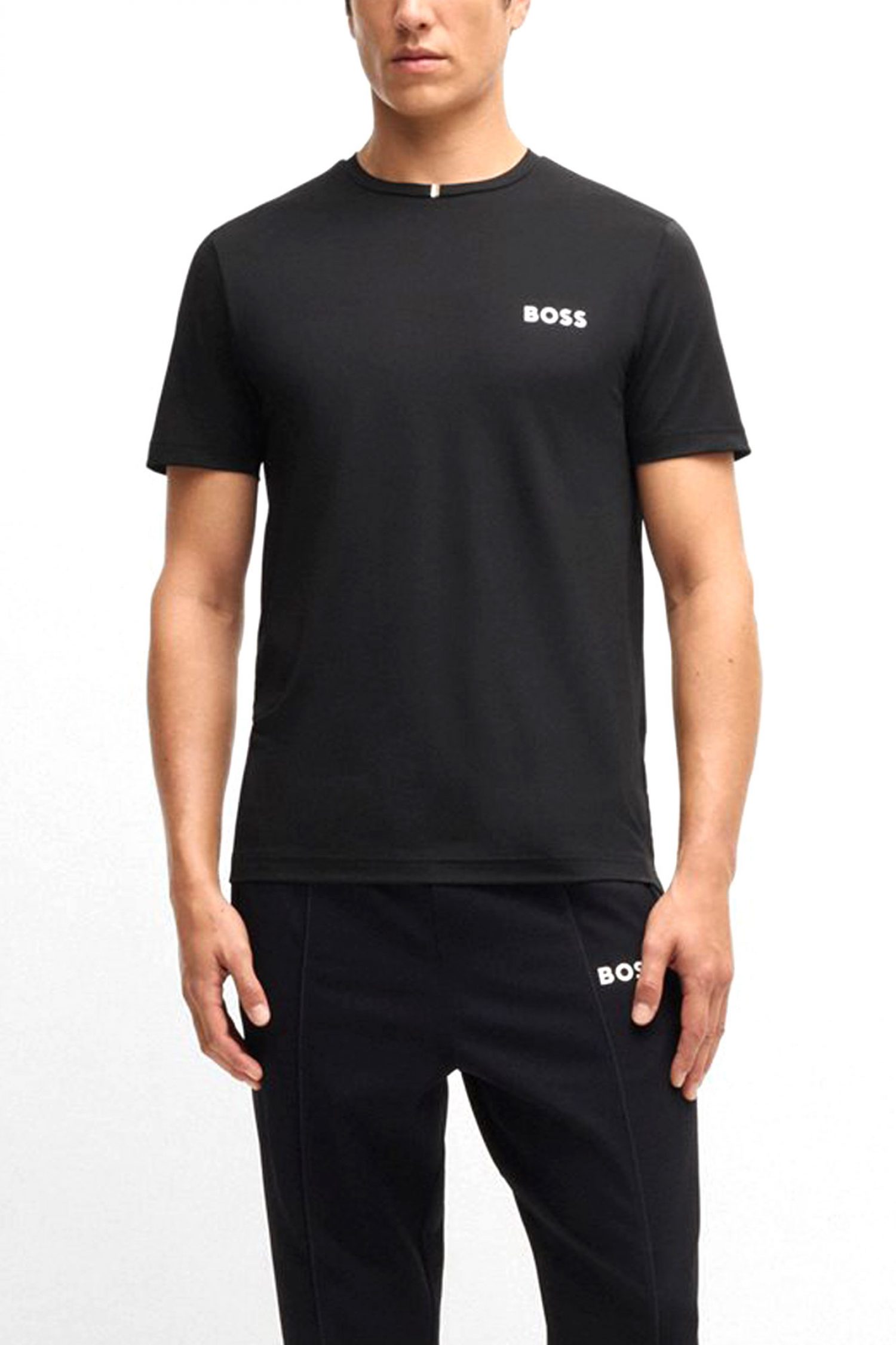 BOSS ATHLEISURE T-SHIRT TEE MB ΜΑΥΡΟ