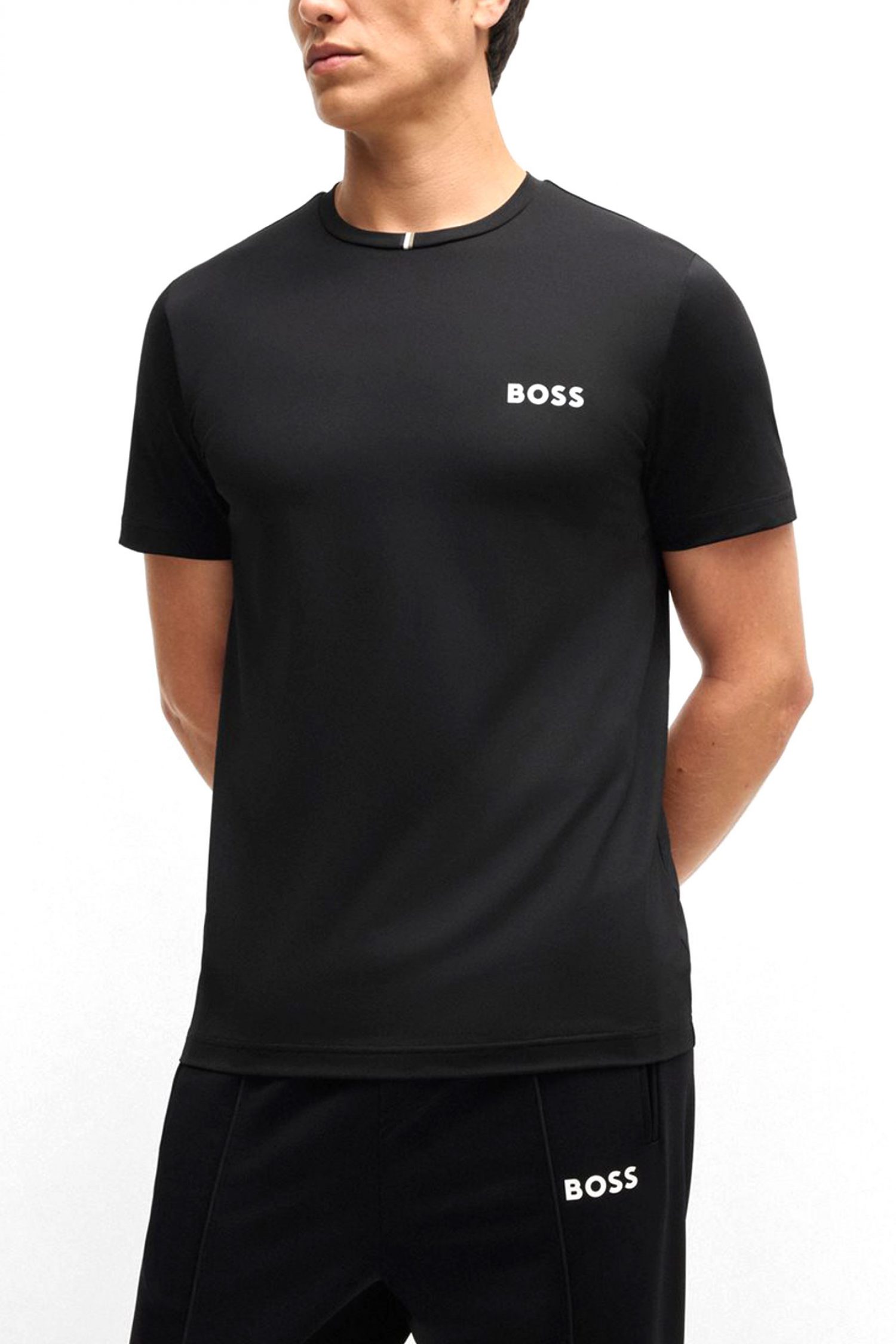 BOSS ATHLEISURE T-SHIRT TEE MB ΜΑΥΡΟ