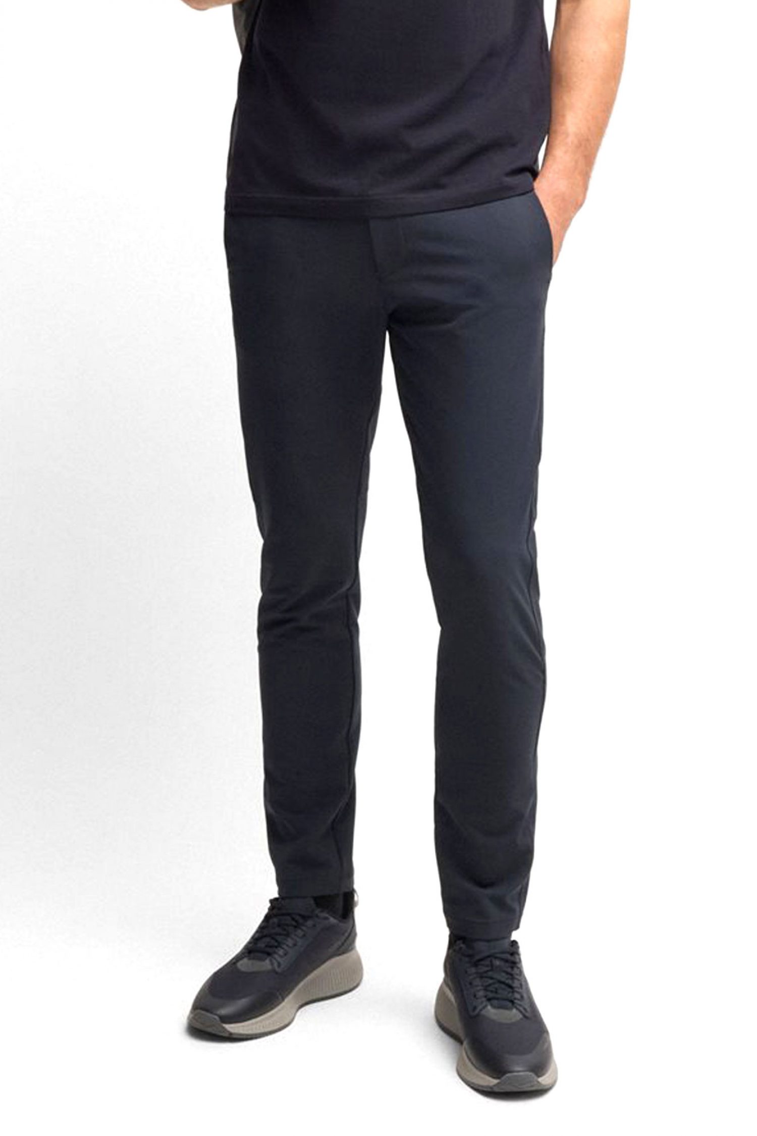 BOSS ATHLEISURE ΠΑΝΤΕΛΟΝΙ CHINO SLIM FIT T_COMMUTER-SLIM ΣΚΟΥΡΟ ΜΠΛΕ φωτογραφία