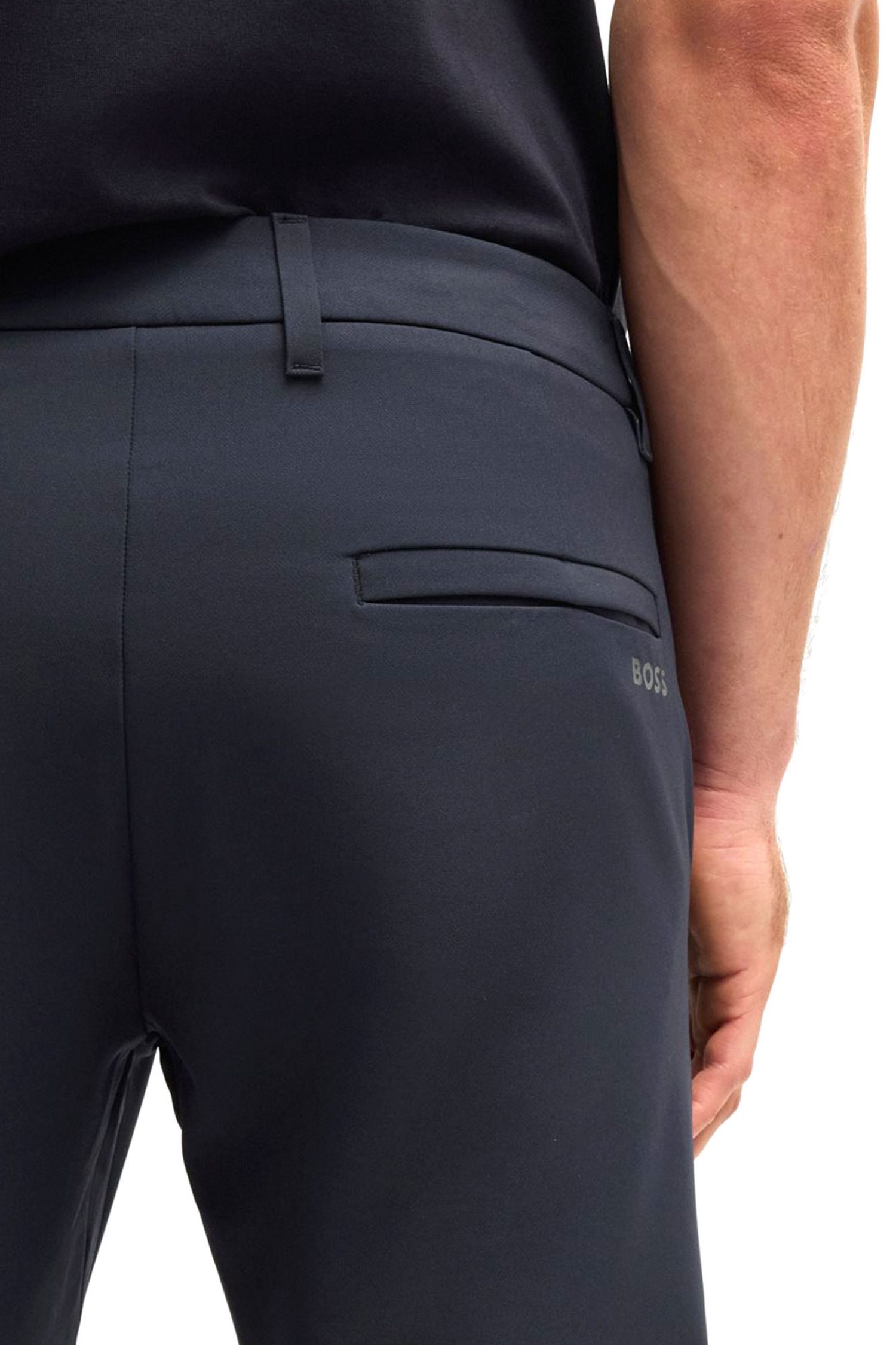 BOSS ATHLEISURE ΠΑΝΤΕΛΟΝΙ CHINO SLIM FIT T_COMMUTER-SLIM ΣΚΟΥΡΟ ΜΠΛΕ φωτογραφία