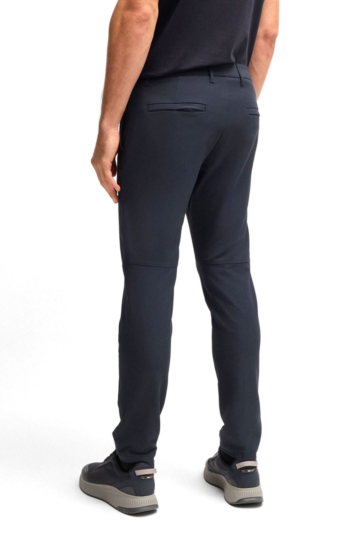 BOSS ATHLEISURE ΠΑΝΤΕΛΟΝΙ CHINO SLIM FIT T_COMMUTER-SLIM ΣΚΟΥΡΟ ΜΠΛΕ φωτογραφία