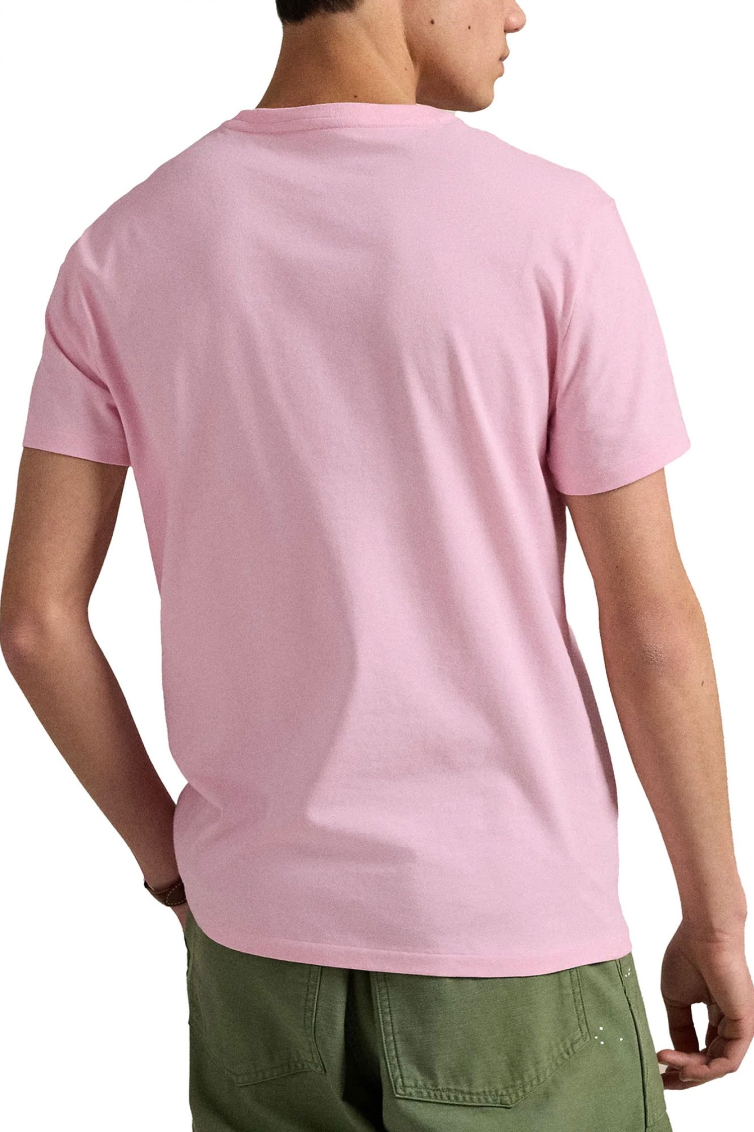 RALPH LAUREN T-SHIRT CUSTOM SLIM FIT LOGO ΡΟΖ φωτογραφία
