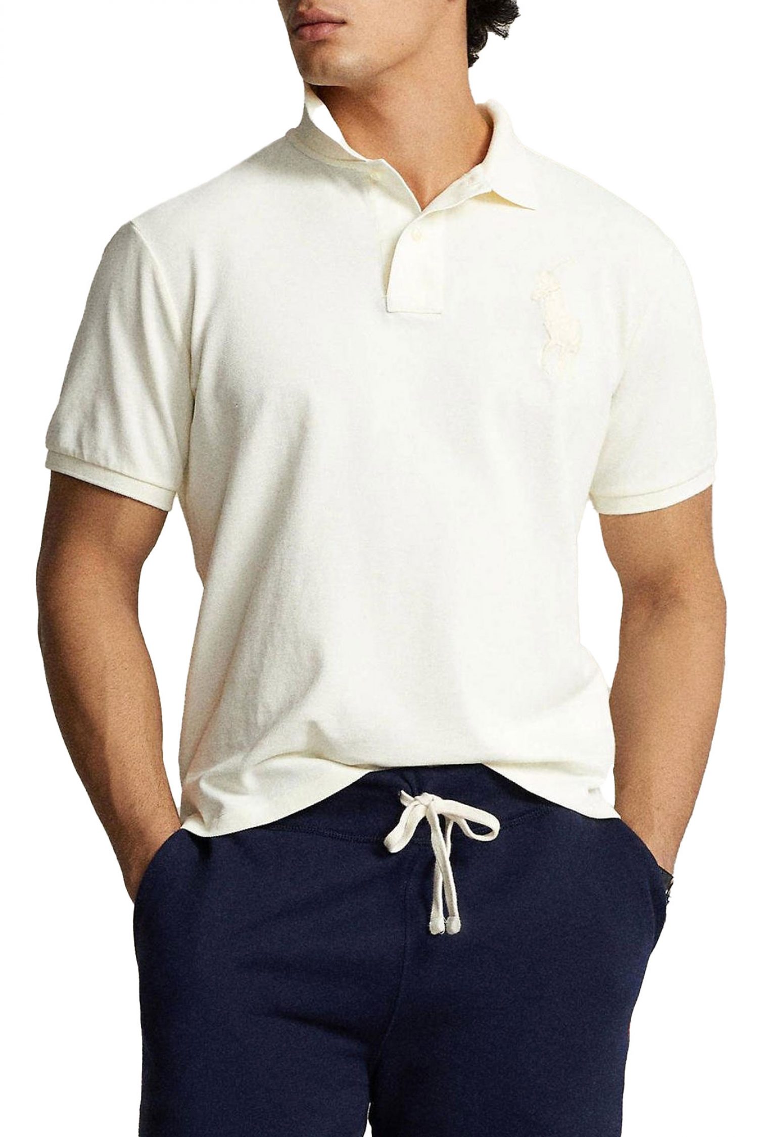 RALPH LAUREN POLO CUSTOM SLIM FIT BIG LOGO ΕΚΡΟΥ