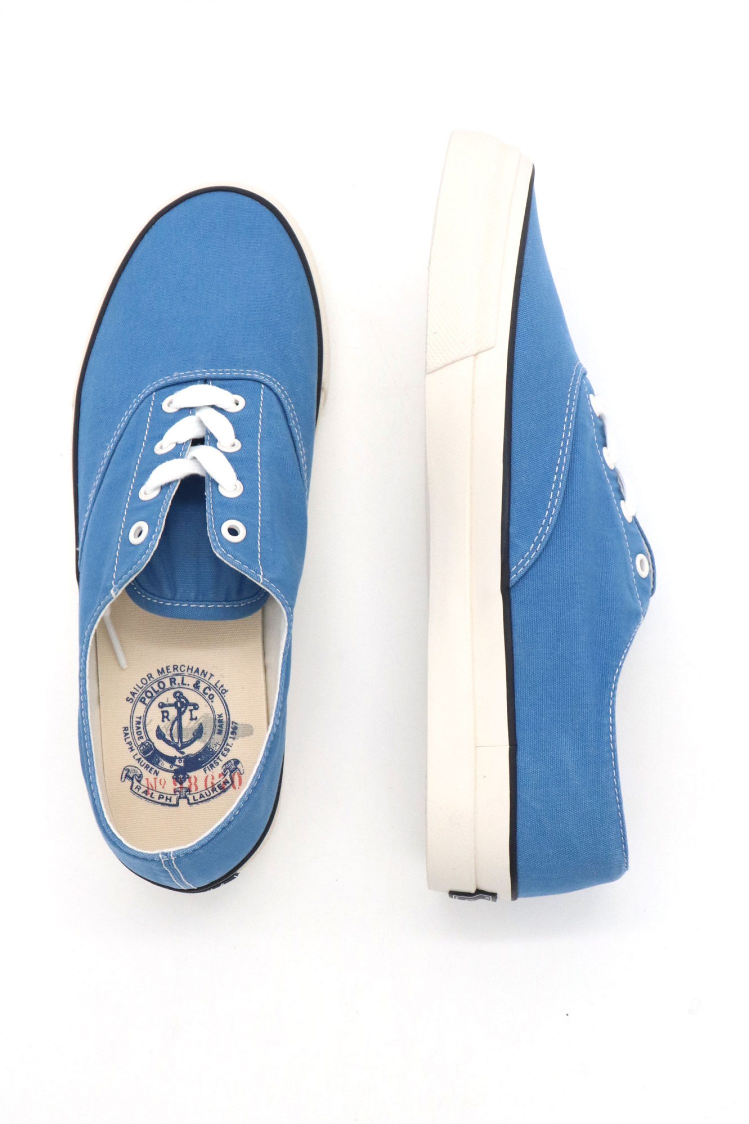 RALPH LAUREN ΠΑΠΟΥΤΣΙΑ SNEAKERS KEATON V2-SK-LTL LOGO ΜΠΛΕ φωτογραφία