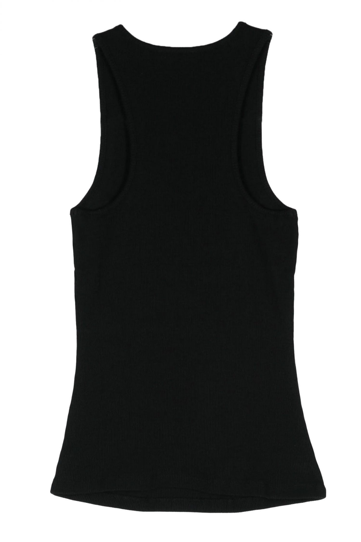 PATRIZIA PEPE MAGLIA TANK TOP LOGO ΜΑΥΡΟ